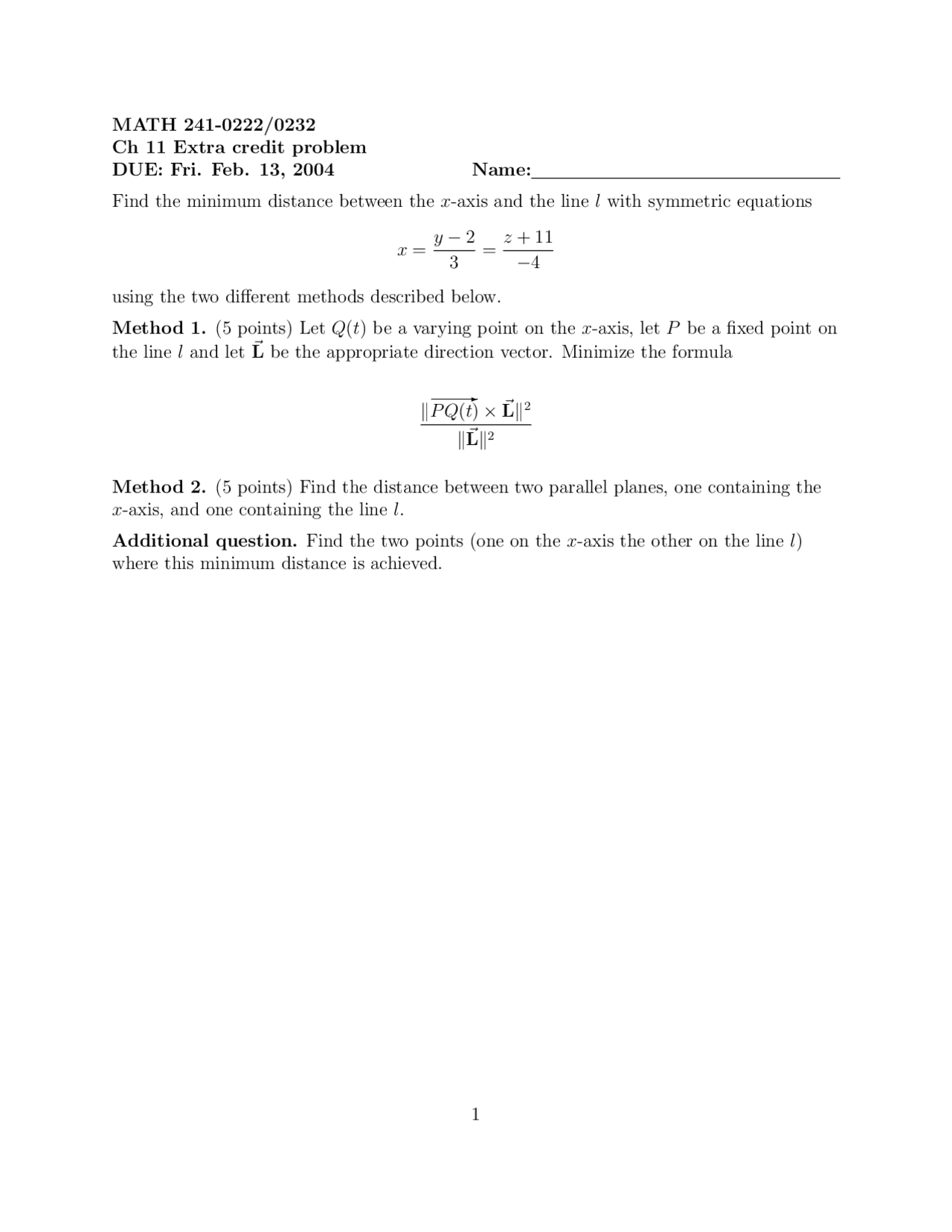Questions with Solutions on Calculus III | MATH 241 - Docsity