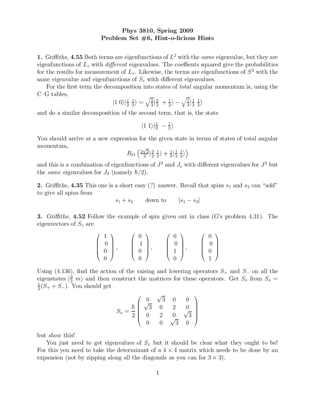 Quantum Mechanics Problem