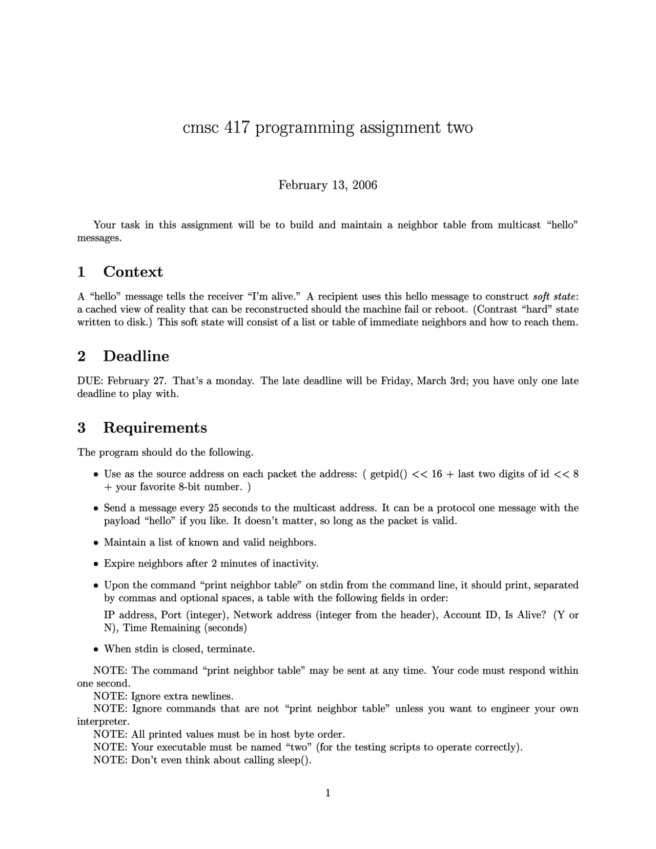 Lecture Notes On Programming Computer Networks Cmsc 417 Docsity