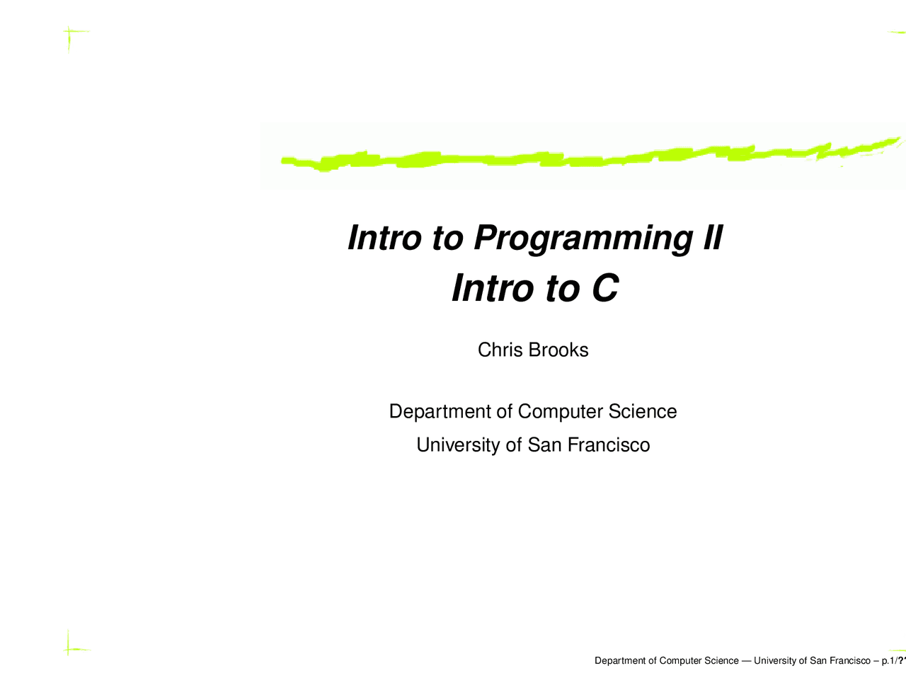 Introduction to C++ - Introduction to Programming II | CS 112 - Docsity