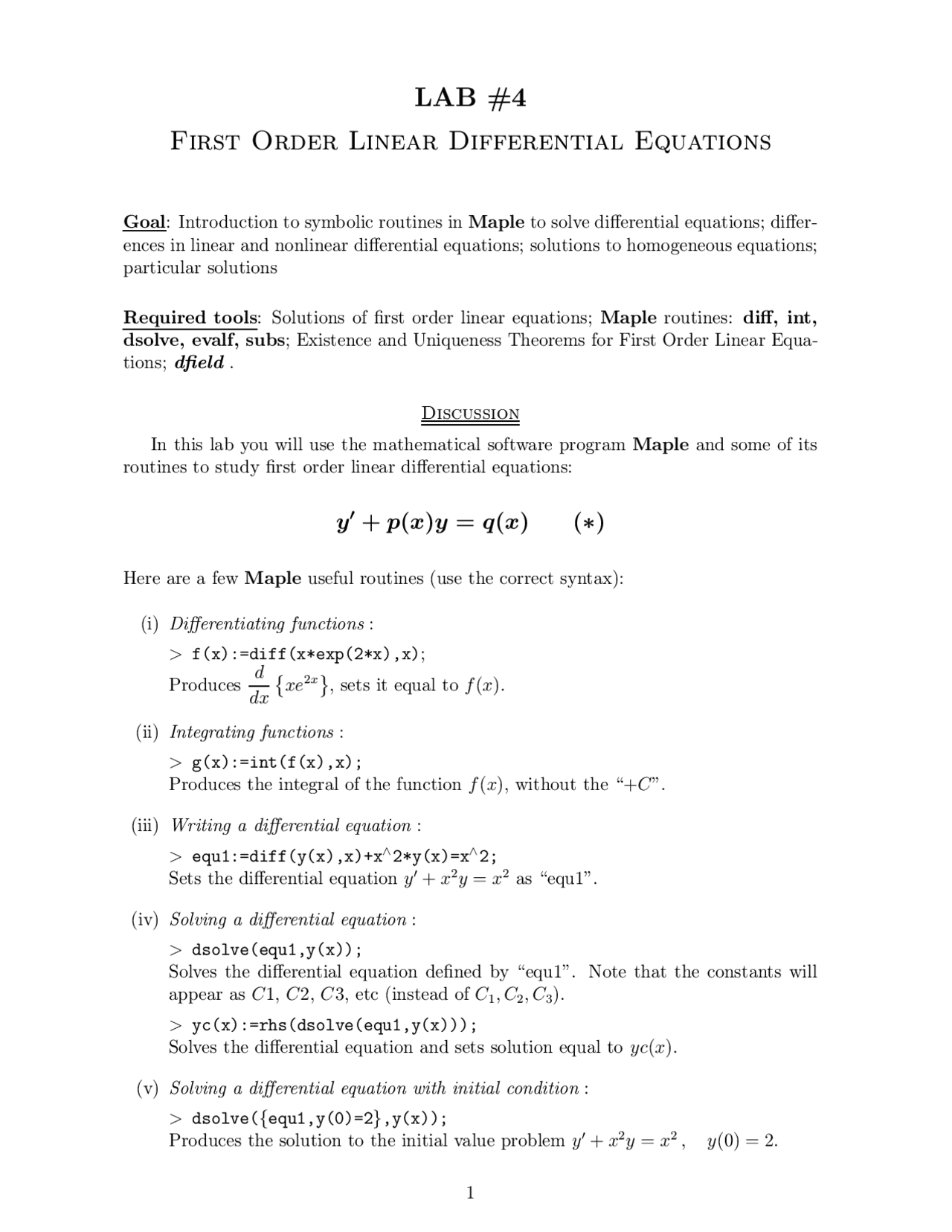 Discussion About Ordinary Differential Equations Lab Ma Docsity Discussion About Ordinary Differential Equations Lab Ma Docsity