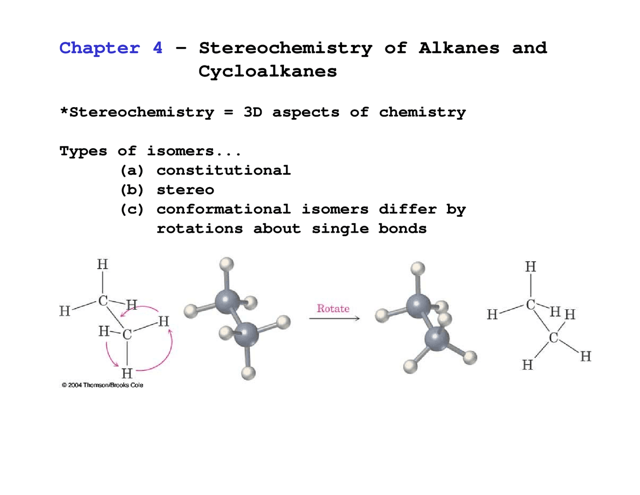Lecture Notes Stereochemistry of Alkanes and Cycloalkanes | CHEM 231 ...