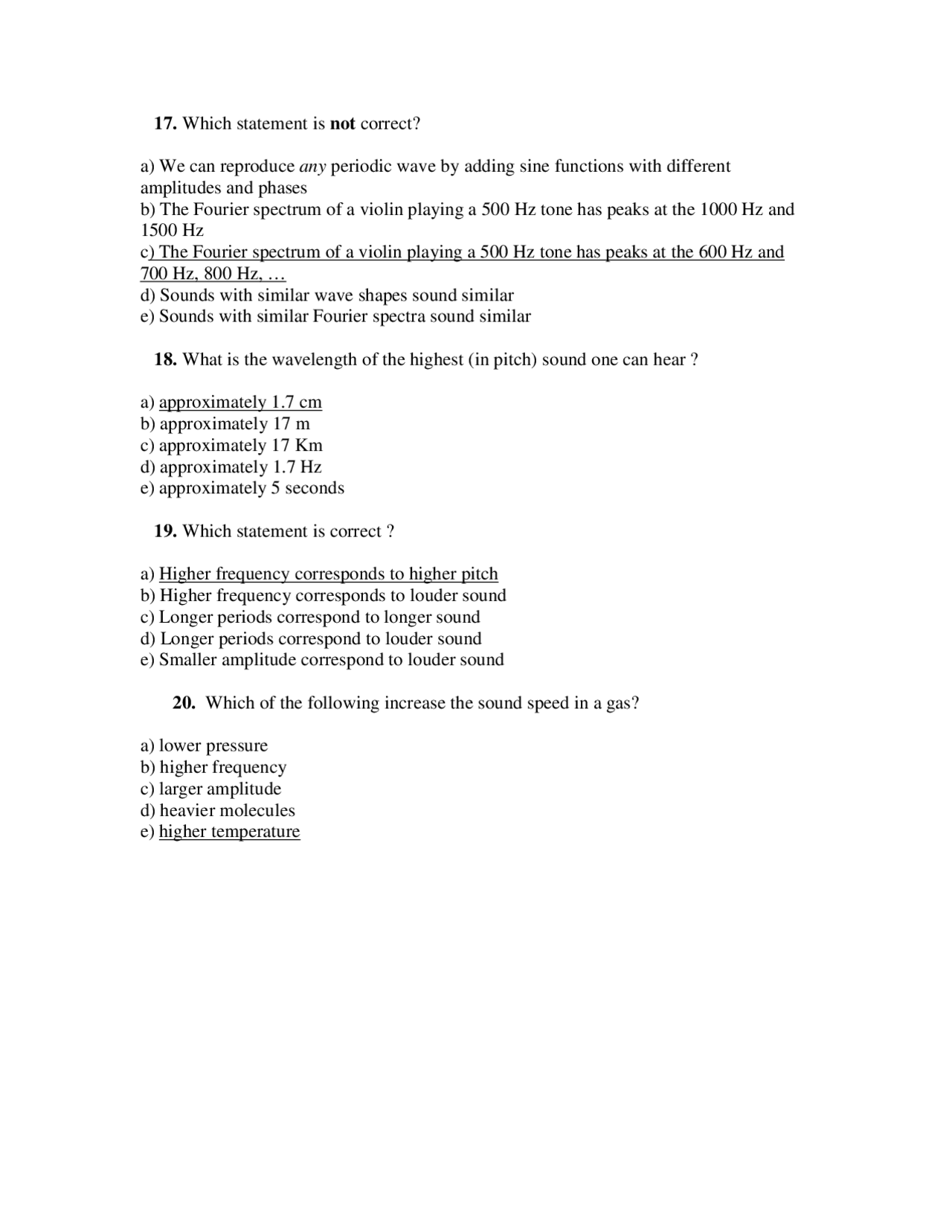 4 Multiple Choice Questions | Physics of Music | PHYS 102 | Exams ...