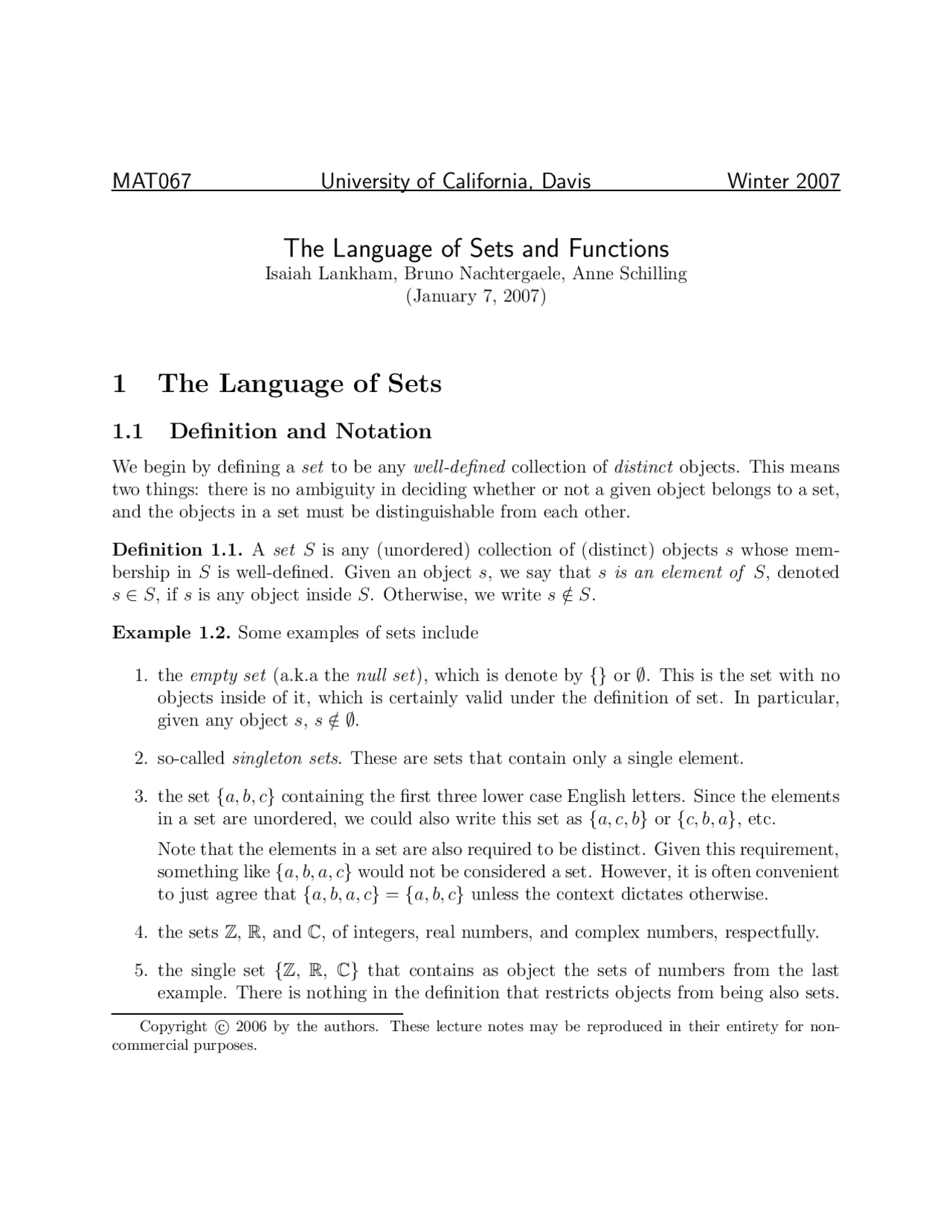 The Languages of Sets and Functions - Modern Linear Algebra | MAT 067 ...
