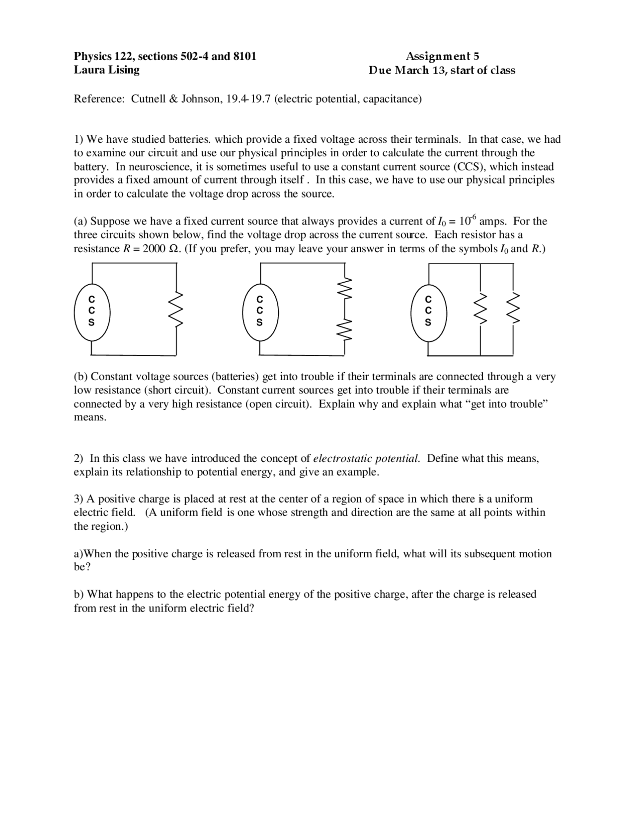 Electric Potential And Capacitance Fundamental Of Physics Ii Phys 122 Docsity