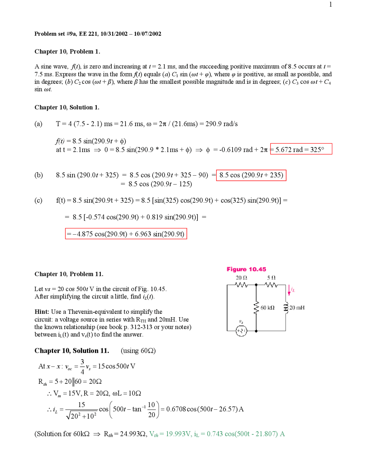 5 Problems with Solutions - Introduction to Electrical Engineering | EE ...