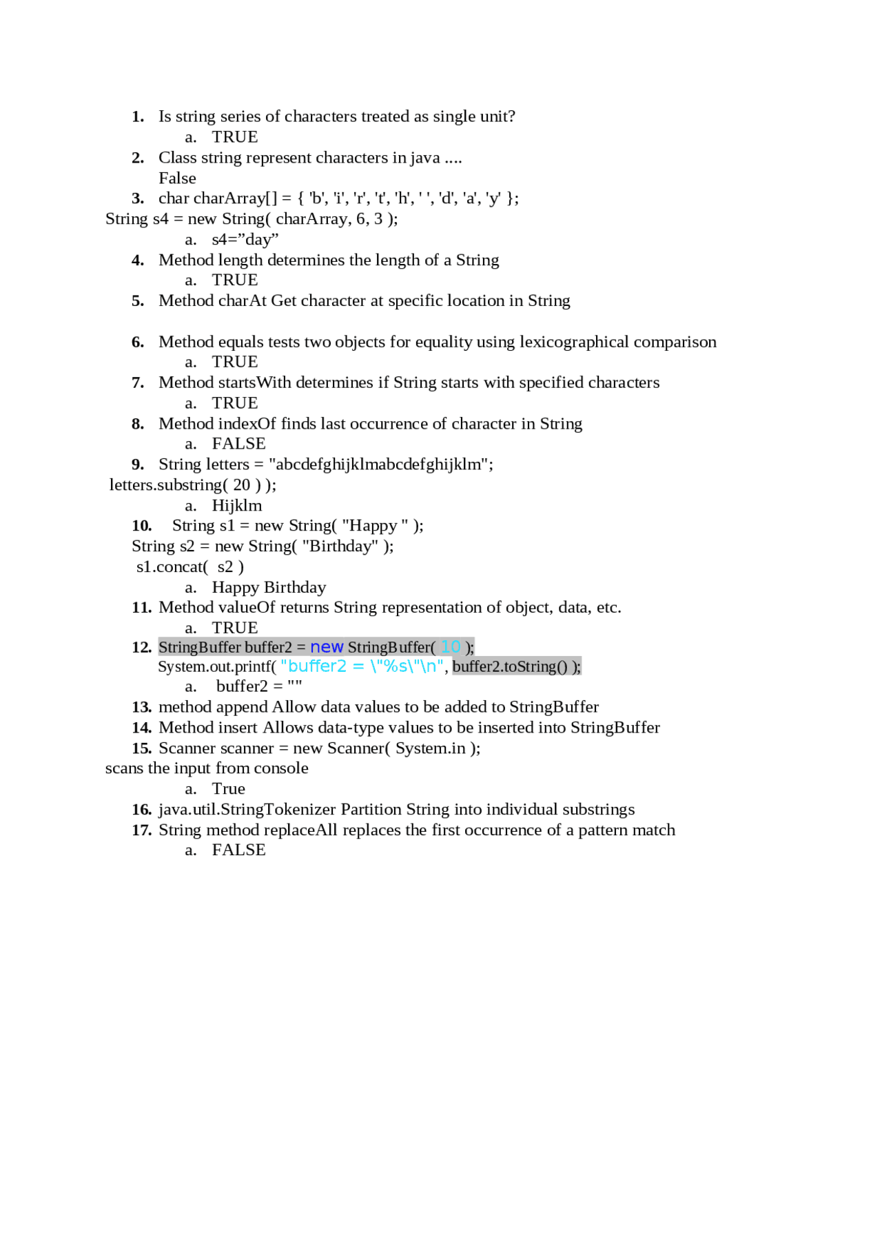 Solutions for Quiz - Data Structures and Programming | CIS 5100 - Docsity
