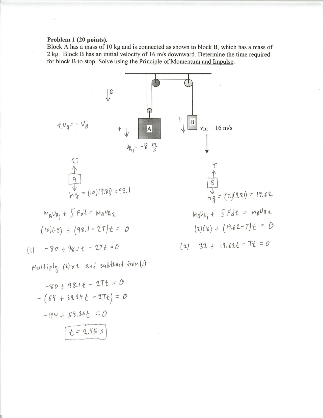 5 Problems with Solution - Engineering Mechanics-Dynamics | ENGR 3122 ...