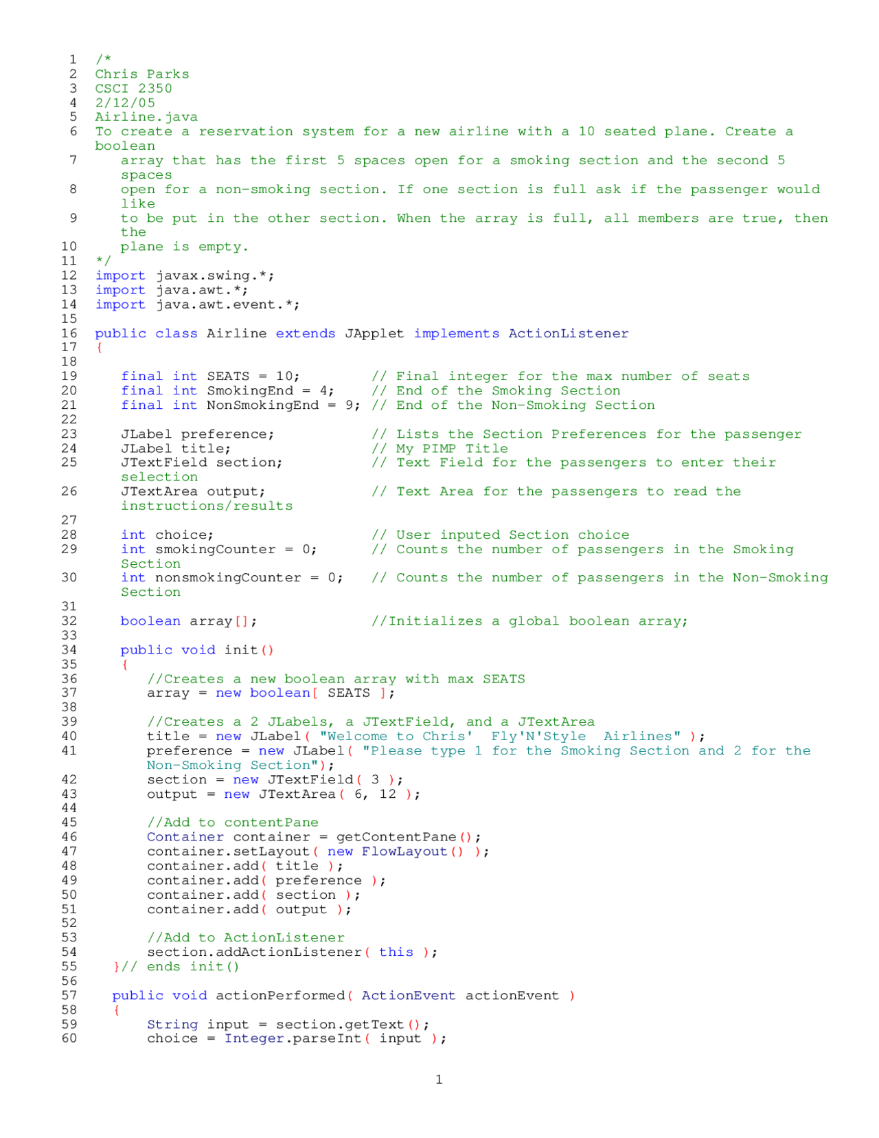Object Oriented Programming | Final | CSCI 2350 - Docsity