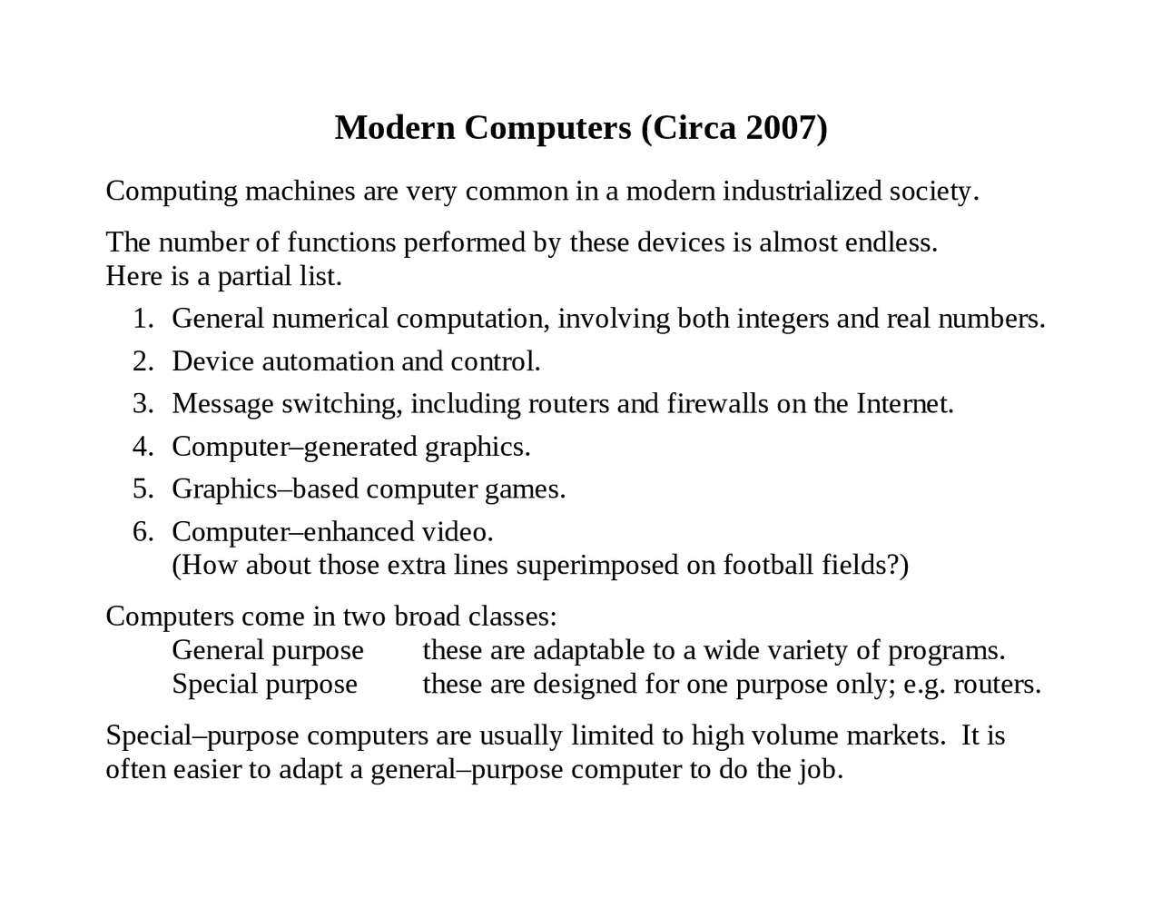 Notes on Modern Computer - Introduction to Information Technology ...