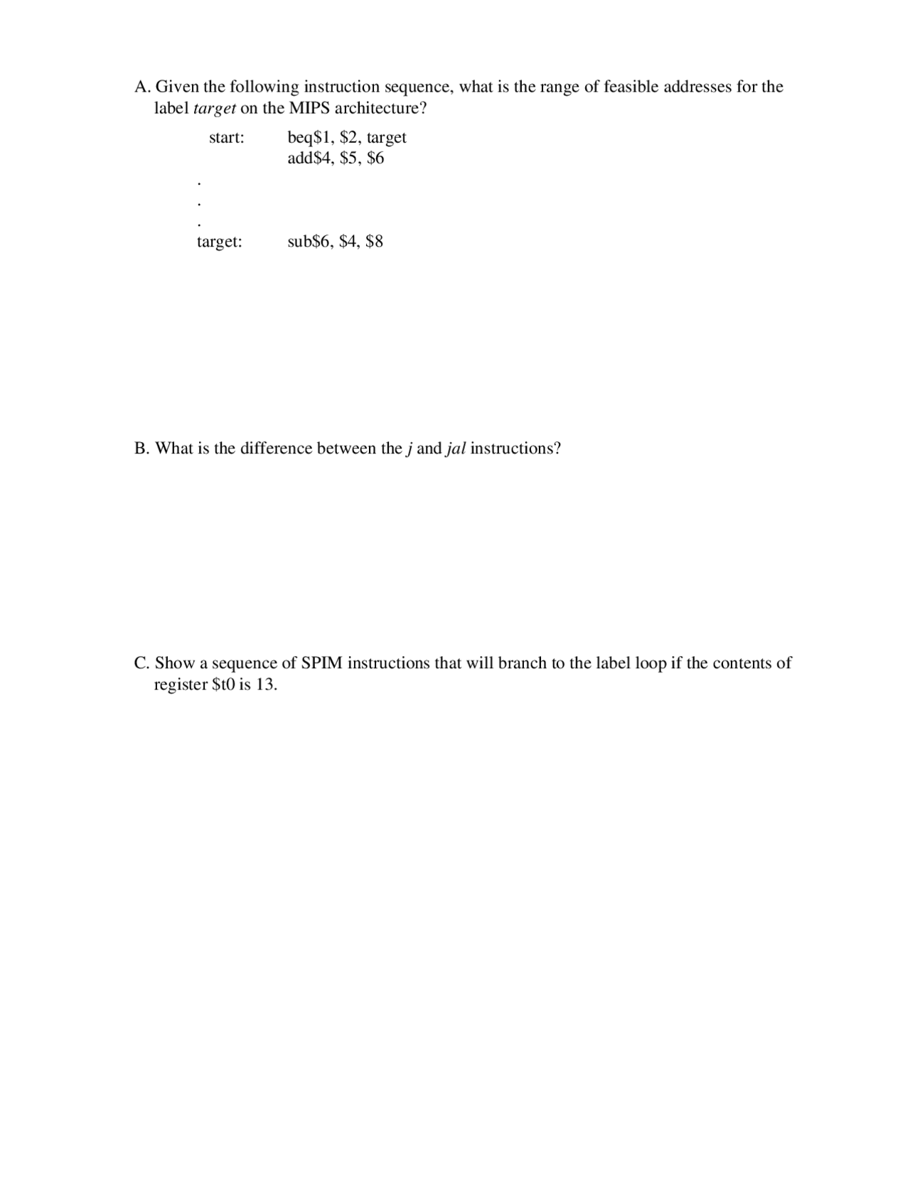 Practice Exam with 4 Questions on Computer Engineering | ECE 2030 - Docsity