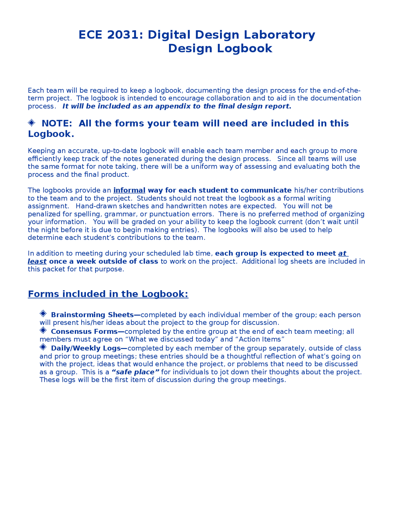 Brainstorming Sheet - Design Logbook – Digital Design Laboratory | ECE ...