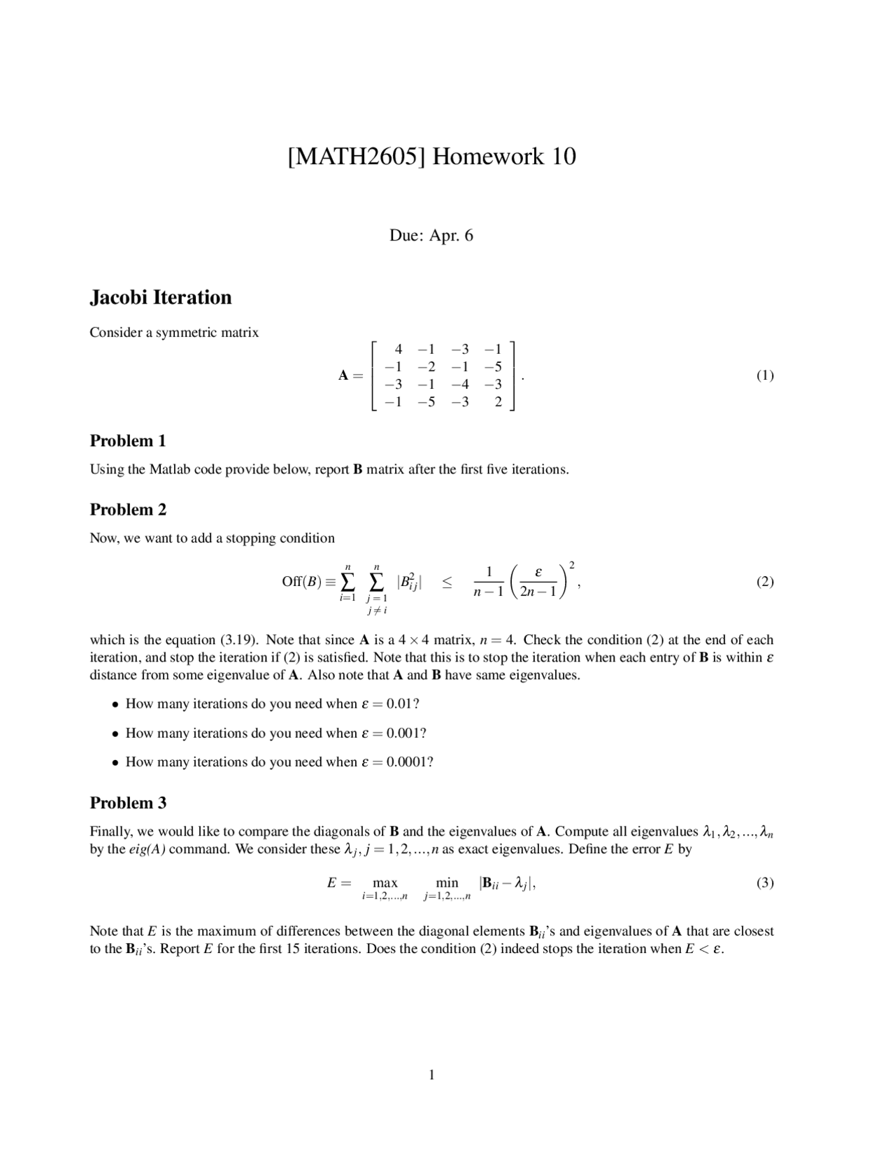 Homework 10 - Practice Problems on Calculus III for Computer Science ...
