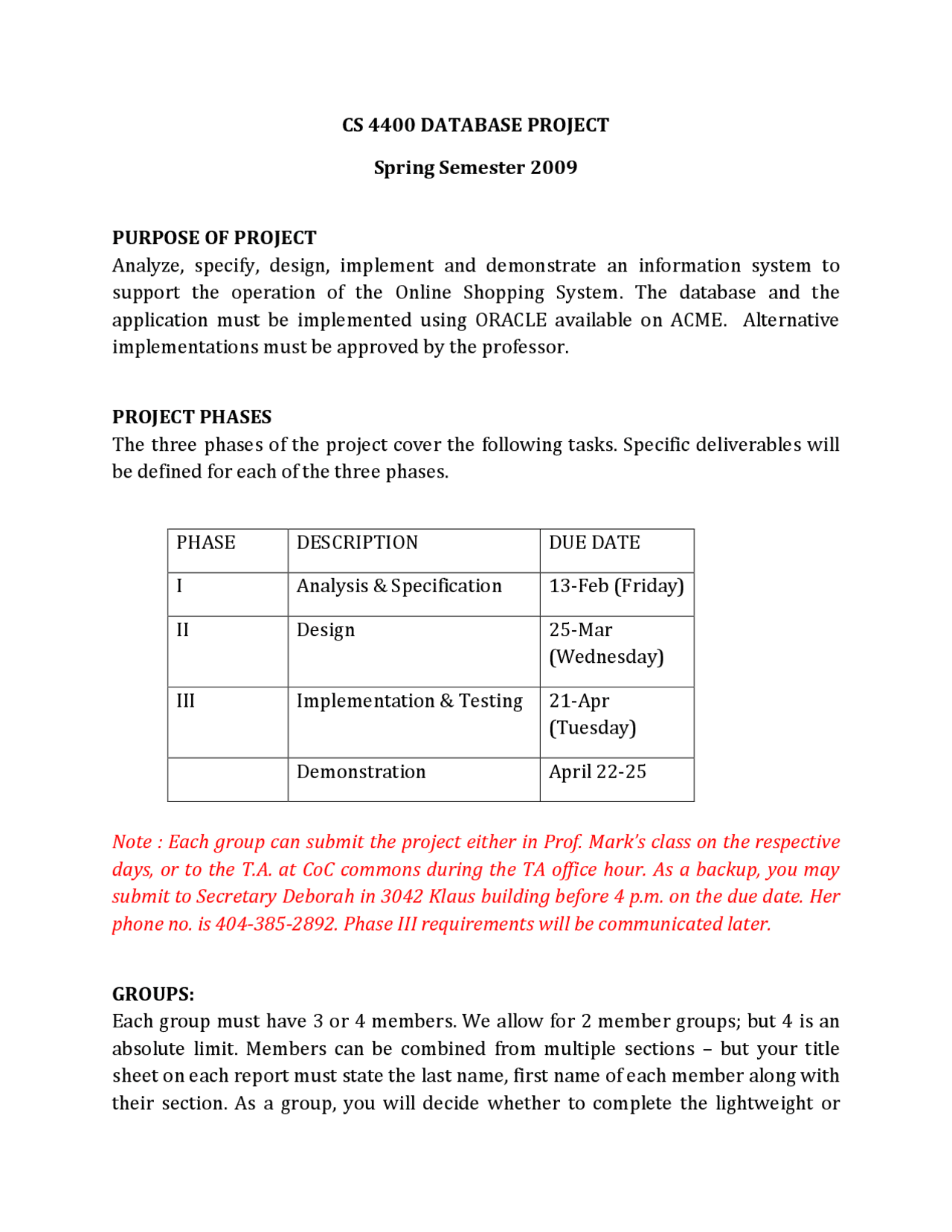 Database Project Docx Introduction to Database Systems - Database Project | CS 4400 - Docsity