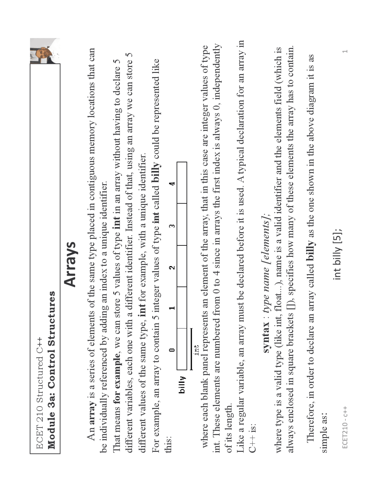 Module 3A: Control Structures - Lecture Notes | ECET 210 - Docsity