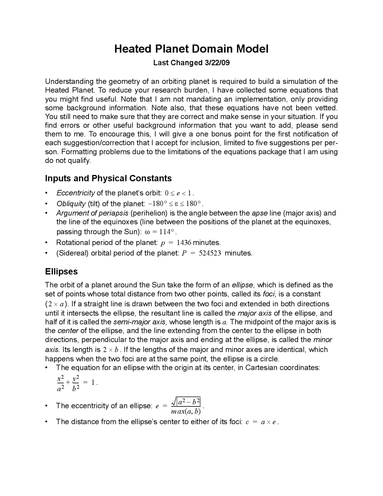 Understanding the Geometry of Heated Planet Domain Model - Homework ...