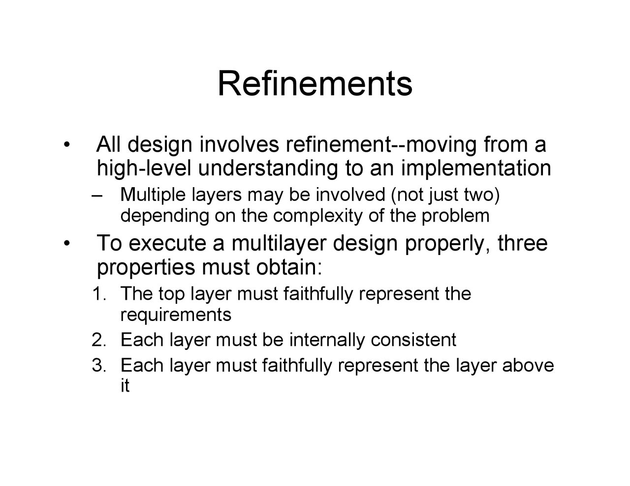 Refinements - Software Architecture and Design - Notes | CS 6310 - Docsity