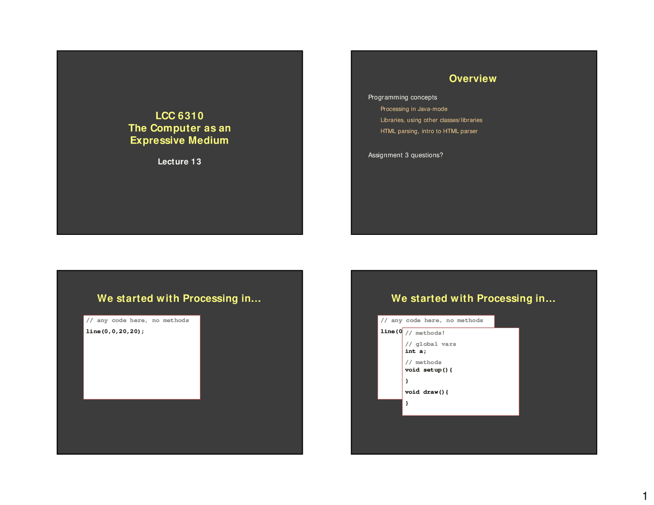 Processing in Java Mode, HTML Parsing, Introduction to HTML Parser ...