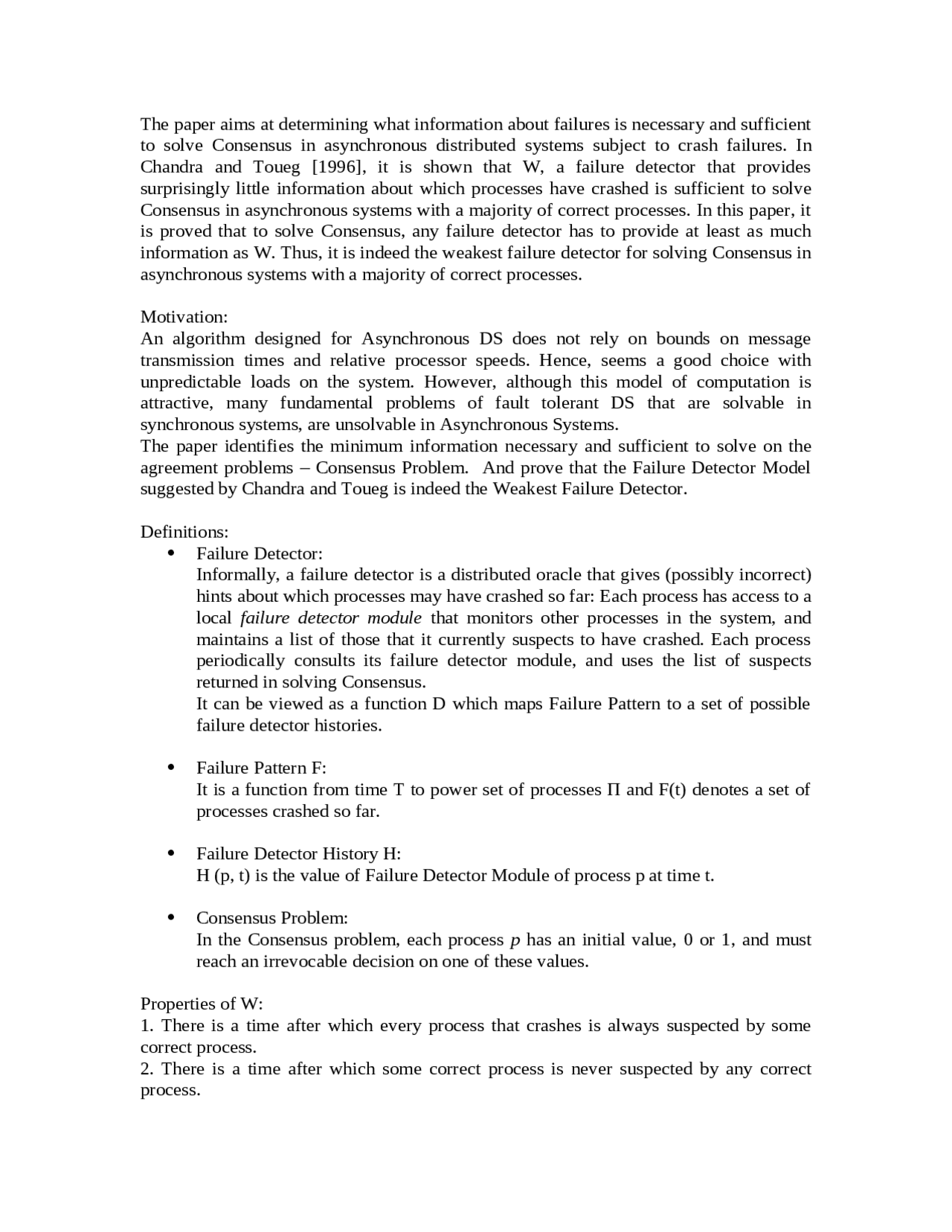 Information About Failures to Solve Consensus in Asynchronous ...