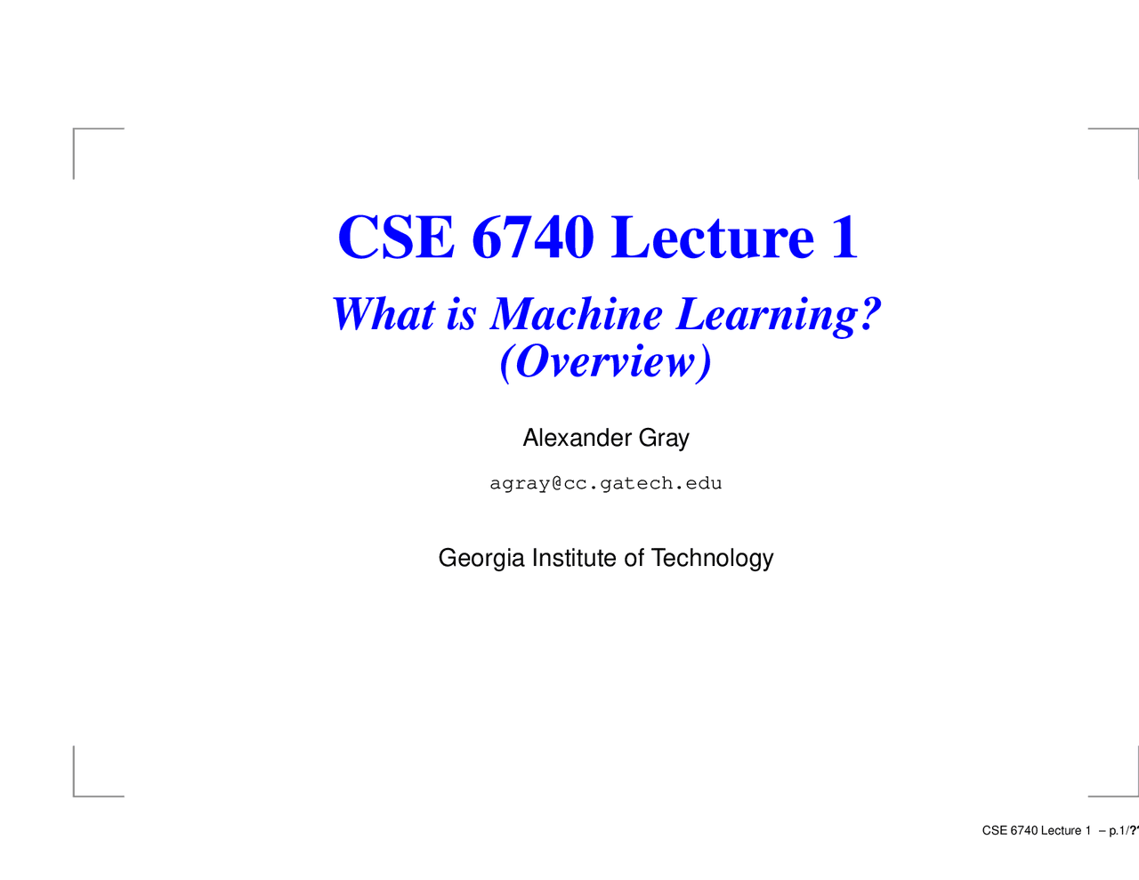 Introduction to Machine Learning Introduction to Machine Learning