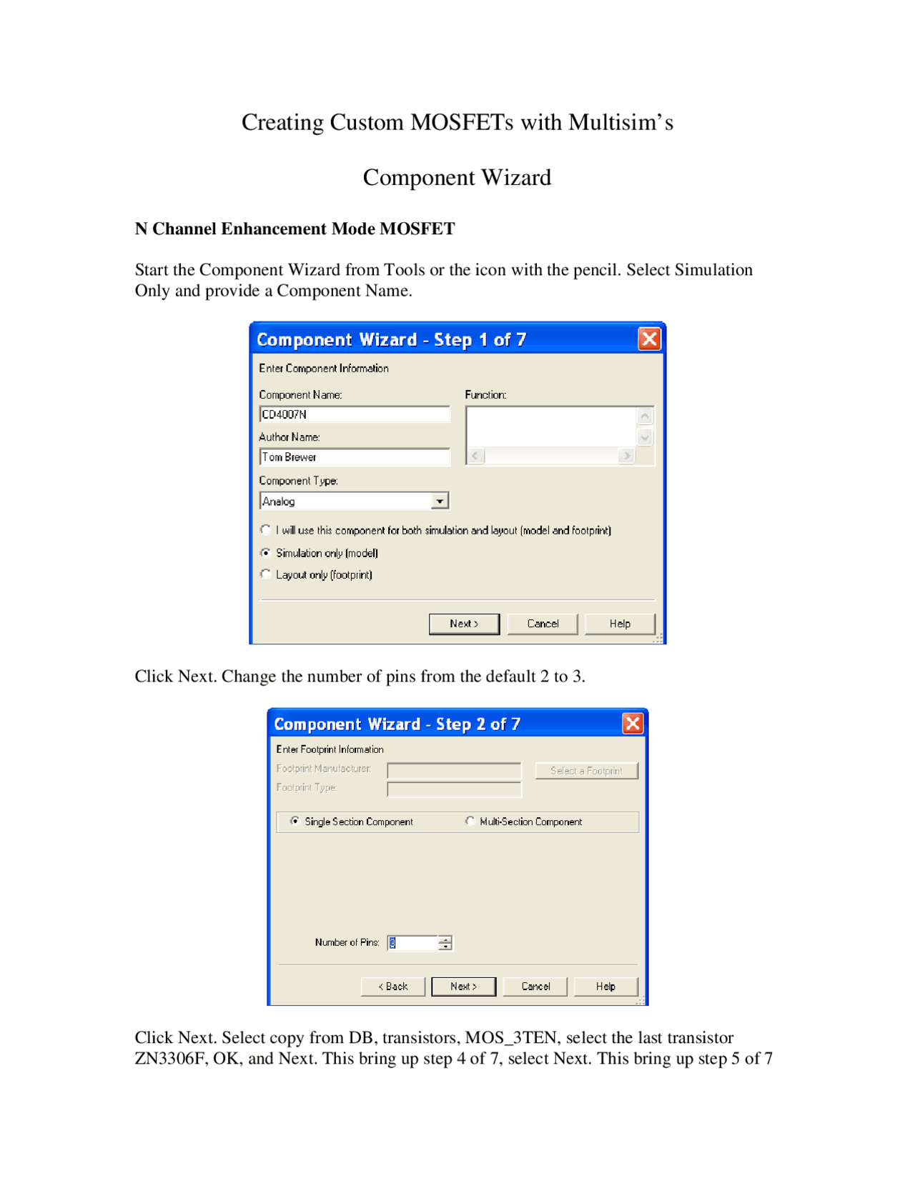 Creating Custom MOSFETs with Multisims Component Wizard | ECE 3042 ...
