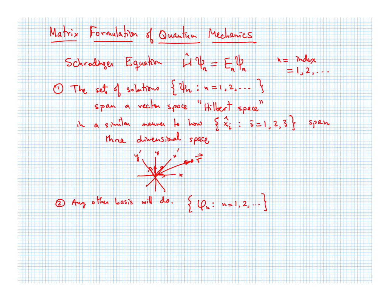 Matrix Formulation of Quantum Mechanics - Handout Notes | PHYS 4261 ...