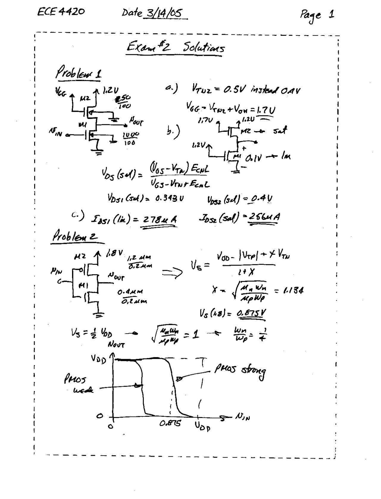 4 Solved Problems on Logical Effort Concepts Exam 2 ECE 4420 Docsity