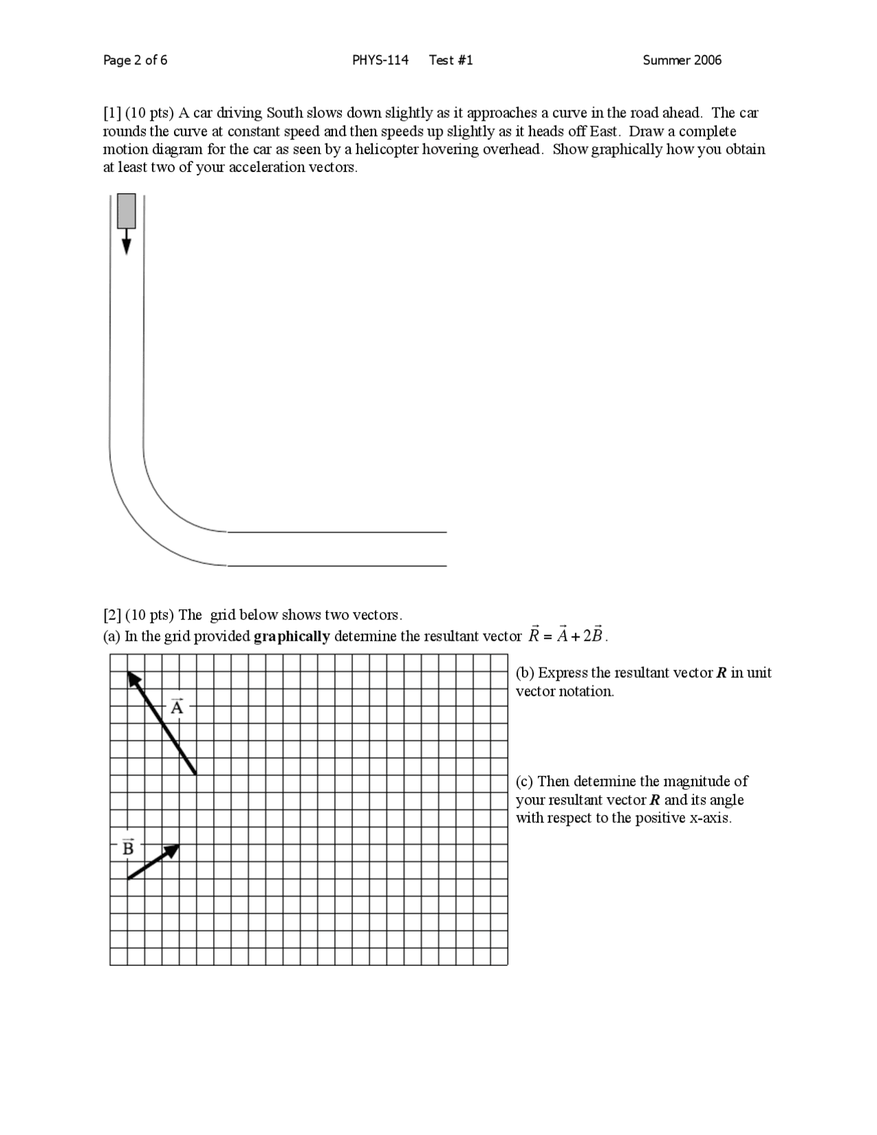 6 Solved Questions on Newtonian Mechanics - Exam 1 | PHYS 114 - Docsity