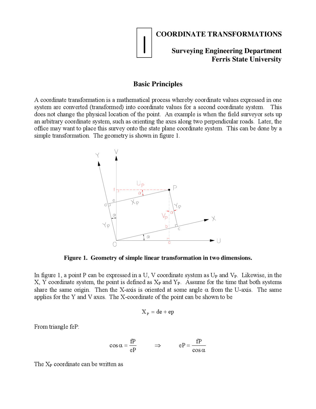 Coordinate Transformations - Lecture Notes | SURE 440 | Study notes ...