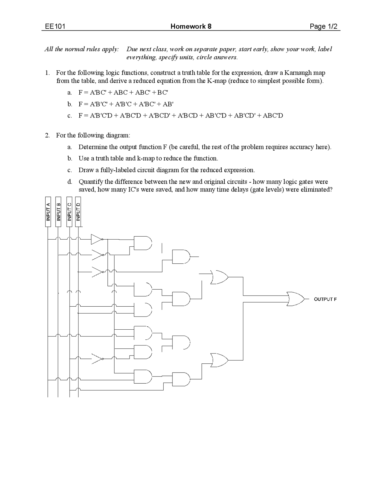 Sample Homework 8 - Introduction to Electrical Engineering | EE 101 ...