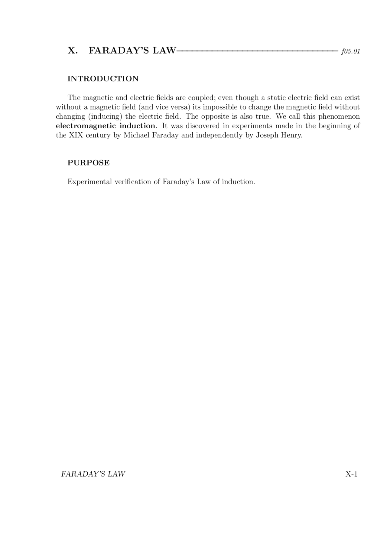 Faraday's Law in General Physics - Lab Experiment | PHY 222 - Docsity