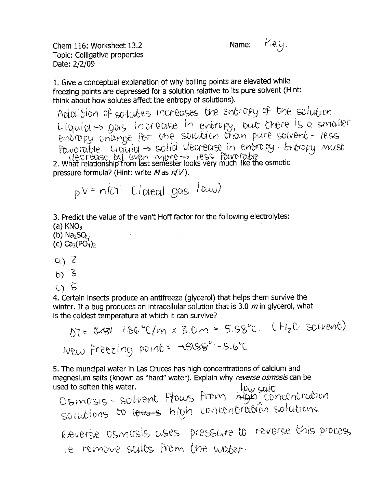 Colligative Properties Worksheet 13 With Solutions CHEM 116 Docsity colligative-properties-worksheet-13-with-solutions-chem-116-docsity