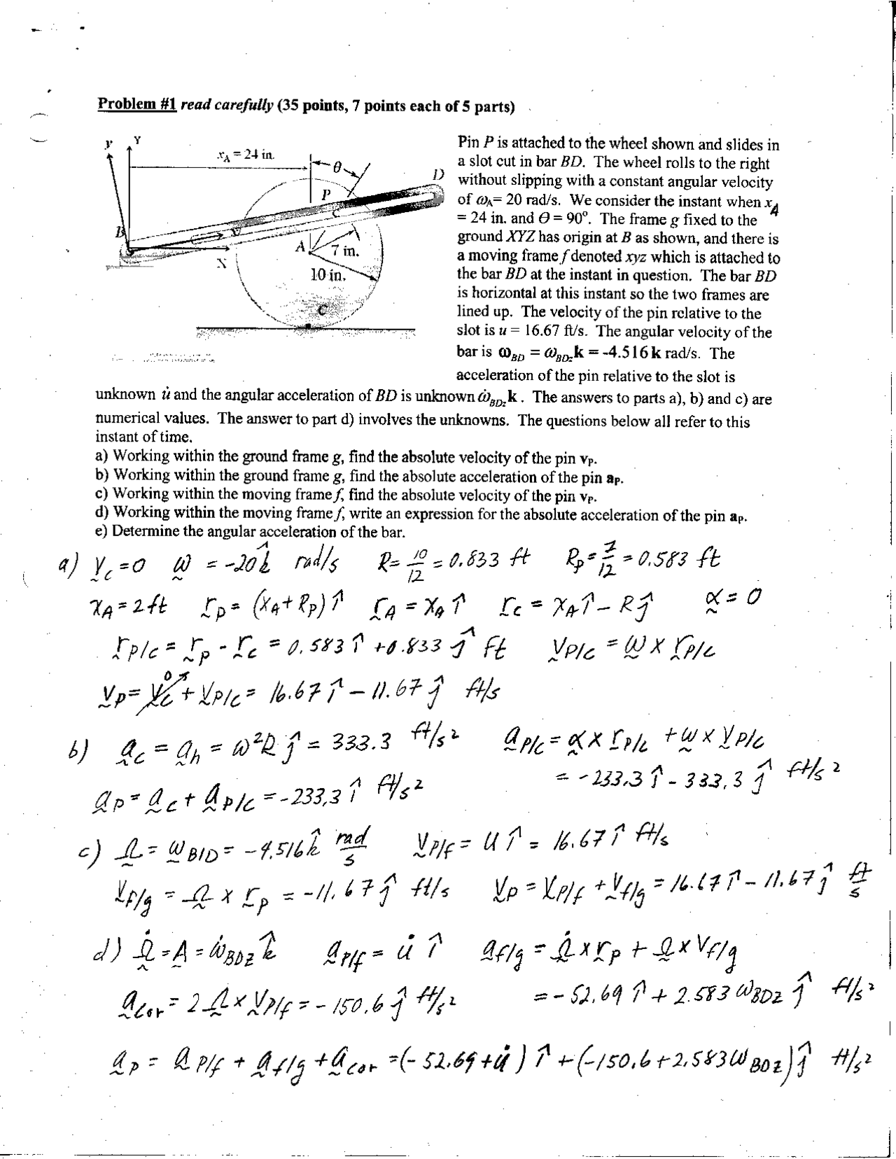 3 Solved Problems on Engineering Dynamics - Assignment | ENGR 2090 ...