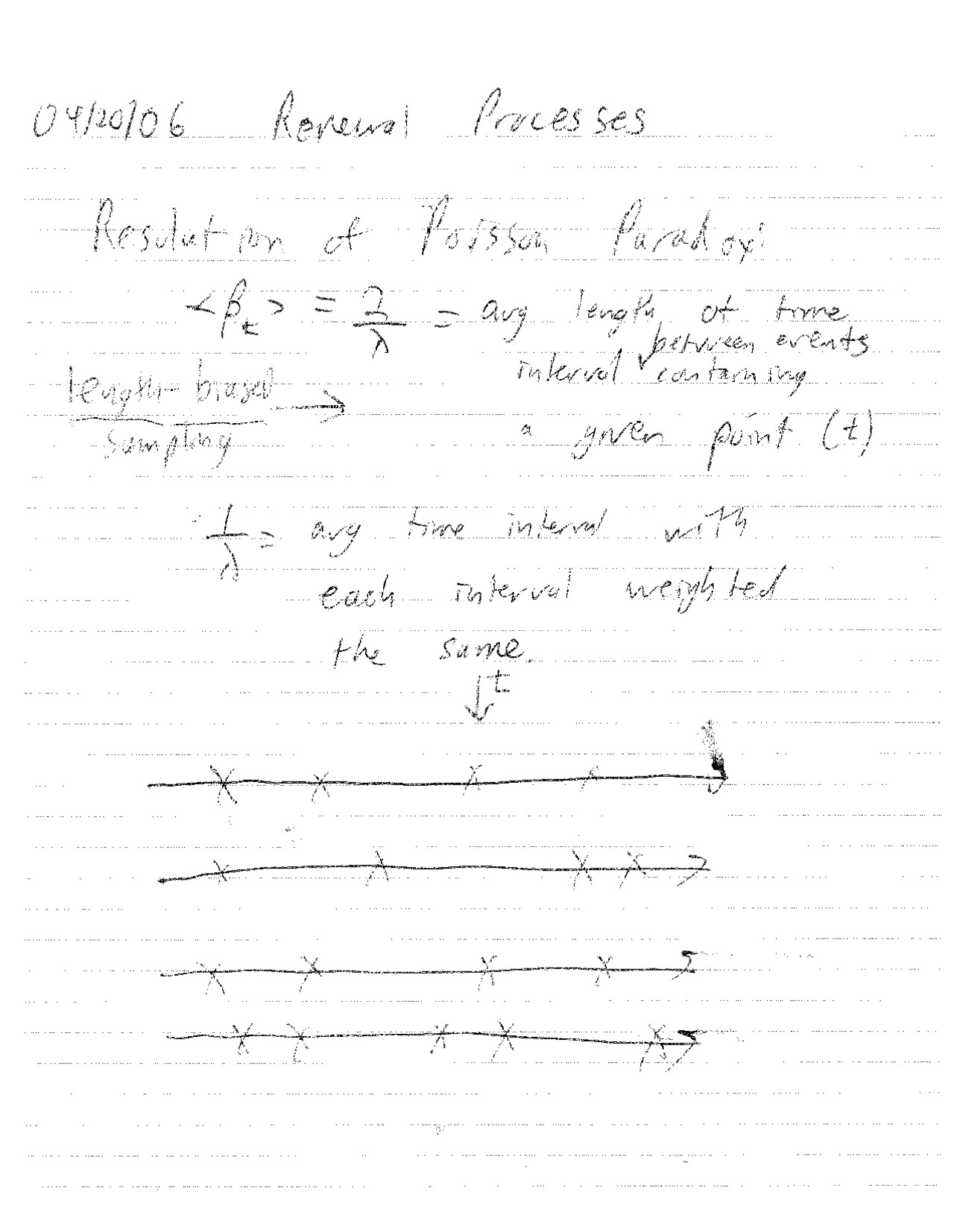 Reversal Processes Resolution of Poisson Paradox | MATH 6790 - Docsity