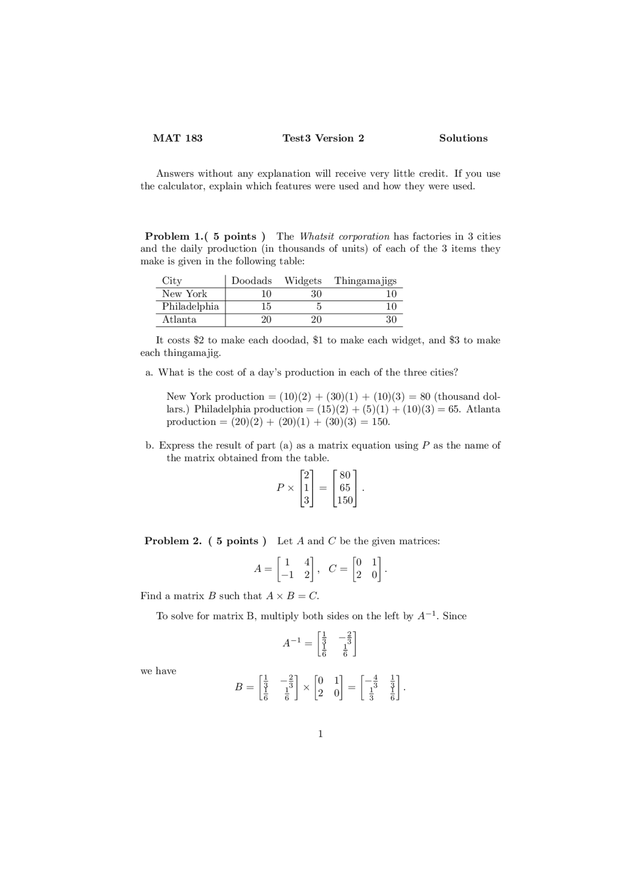 4 Solved Problems on Elements of Modern Mathematics - Exam 3 | MAT 183 ...