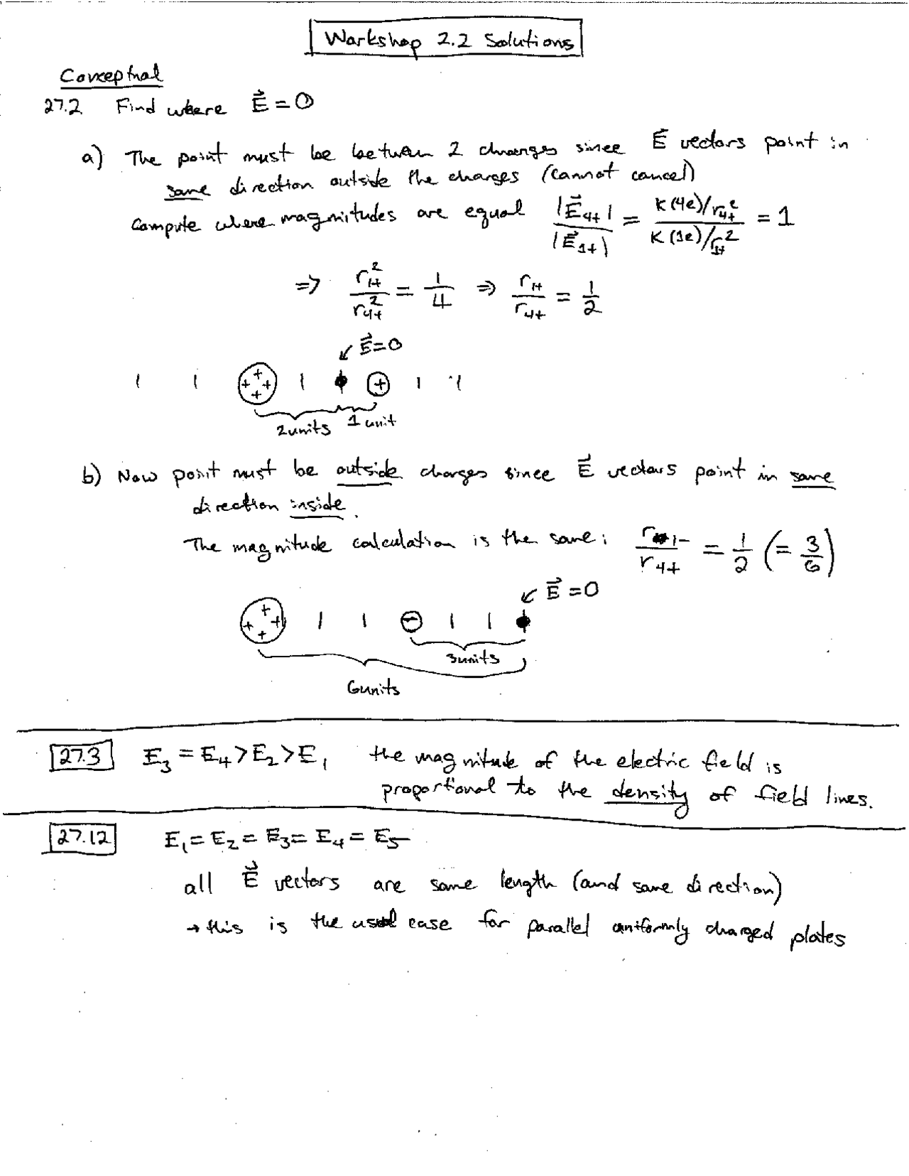 Handout Solution Notes | General Physics II | PHY 212 - Docsity