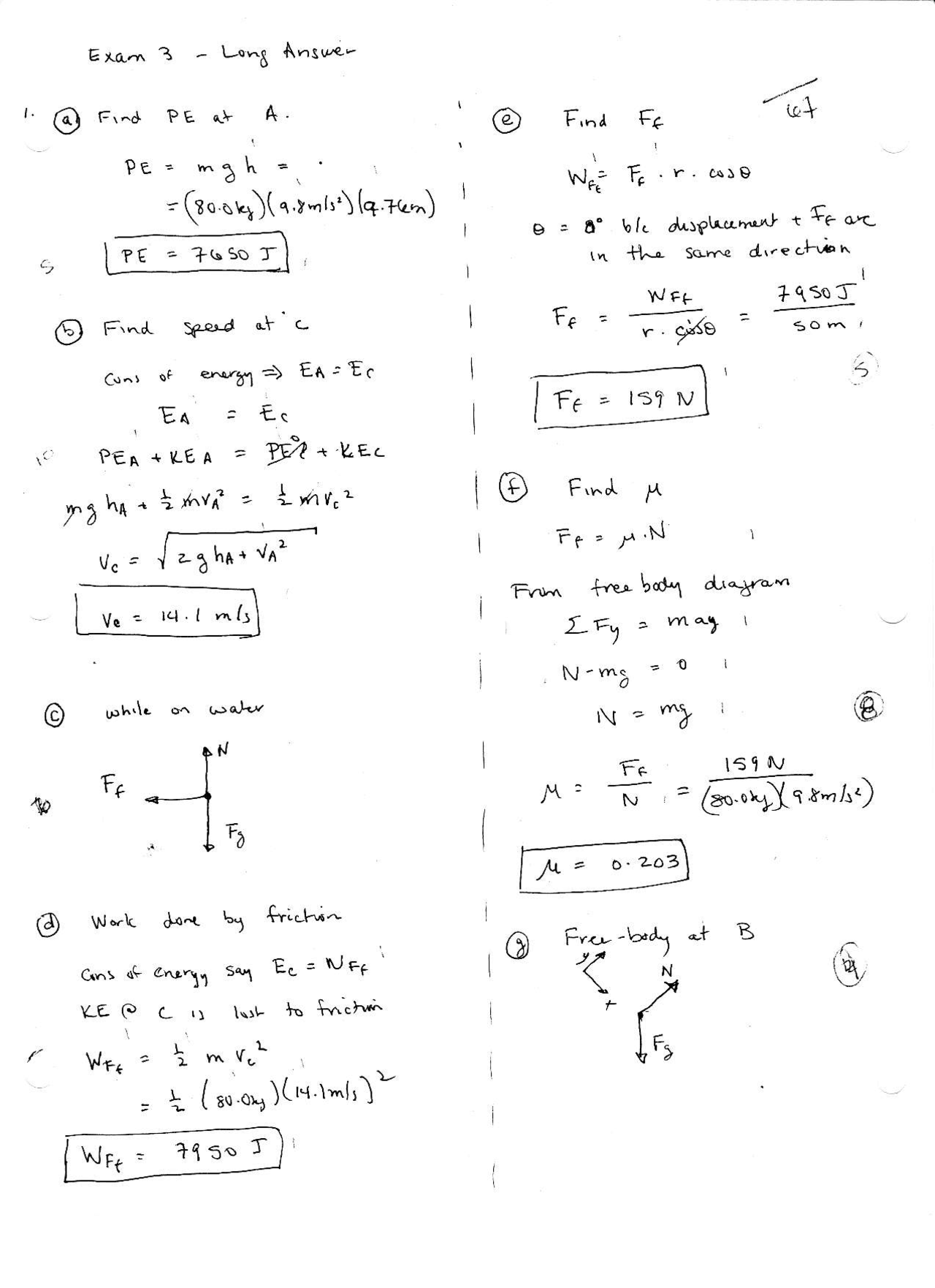 10 Problems with Solutions - Examination 3 - General Physics I | PHYS ...