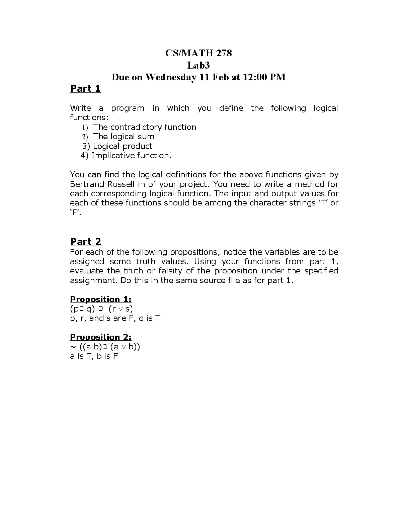 Discrete Mathematics for Computer Science -Lab 3 Manual | MATH 278 ...