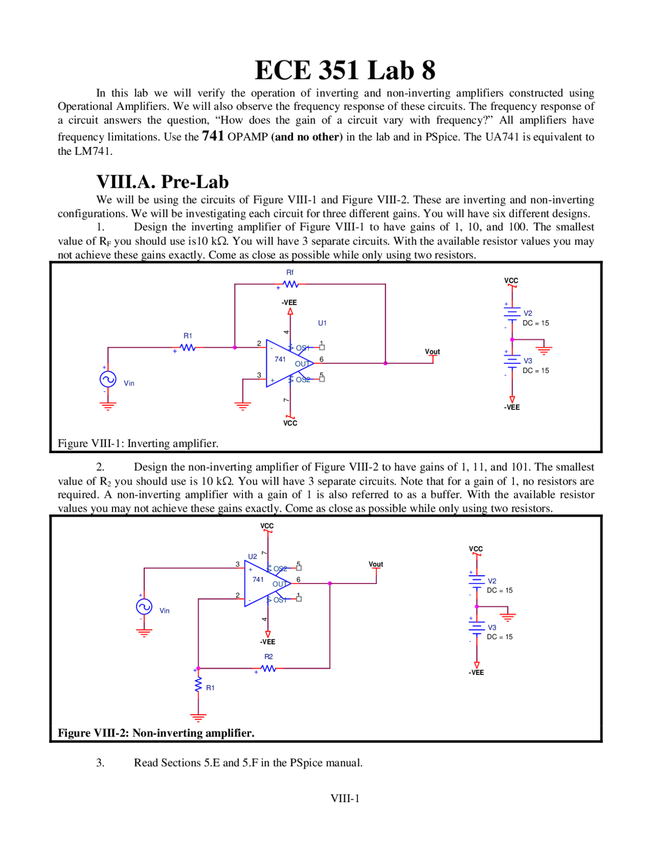 Laboratory 8 Report - Inverting and Non-Inverting Amplifier | ECE 351 ...