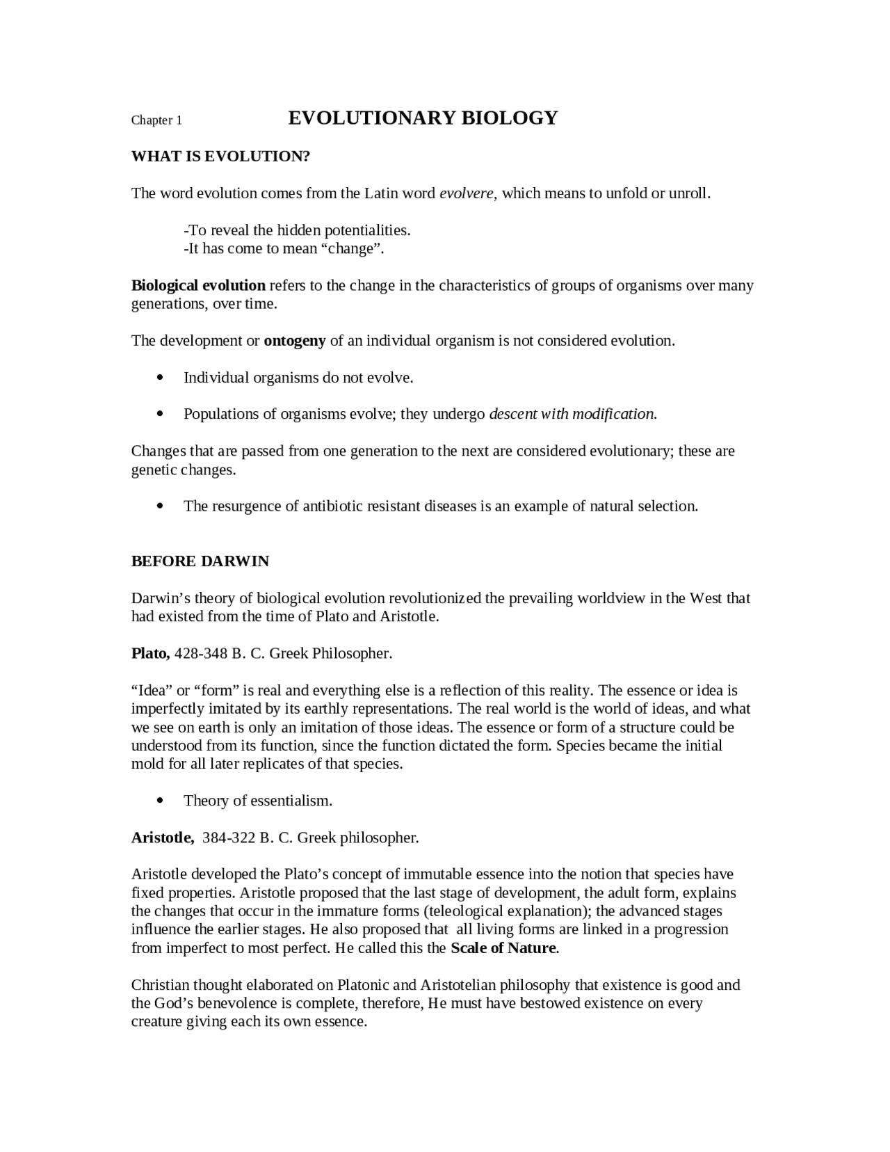 What is Evolution - Lecture Notes | Evolutionary Biology | BIOL 346 ...