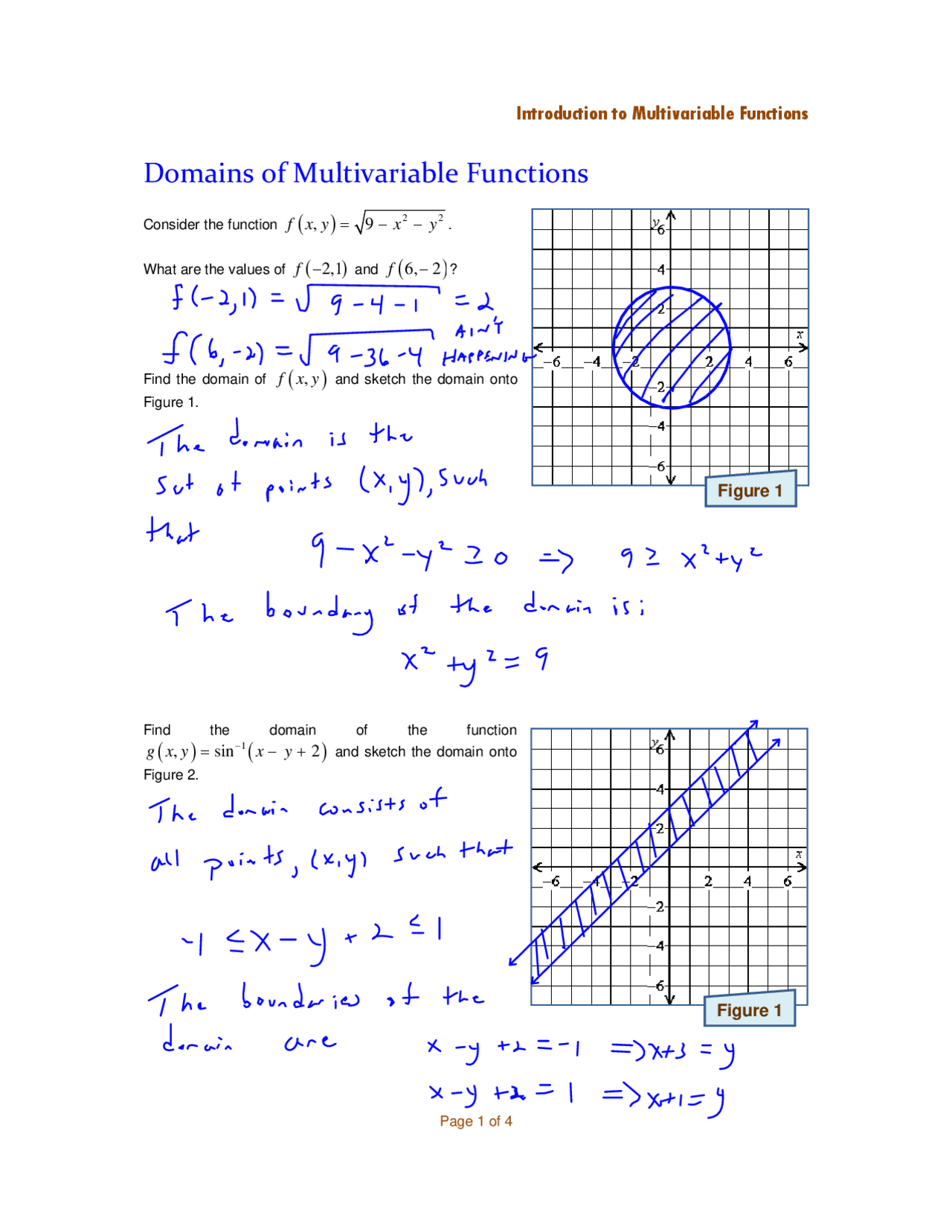 Multivariable Math Problem Easy Introduction to Multi Variables Functions - Solved Problems | MTH 254 ...