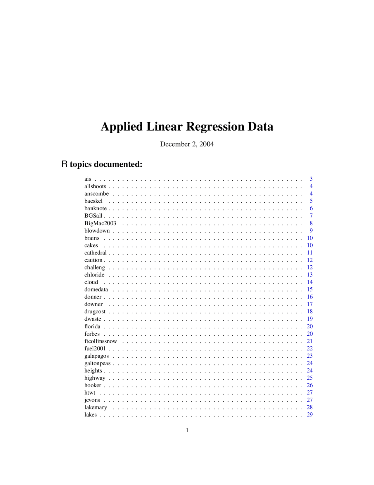 Applied Linear Regression Data - Lecture Notes | MATH 439 | Papers ...