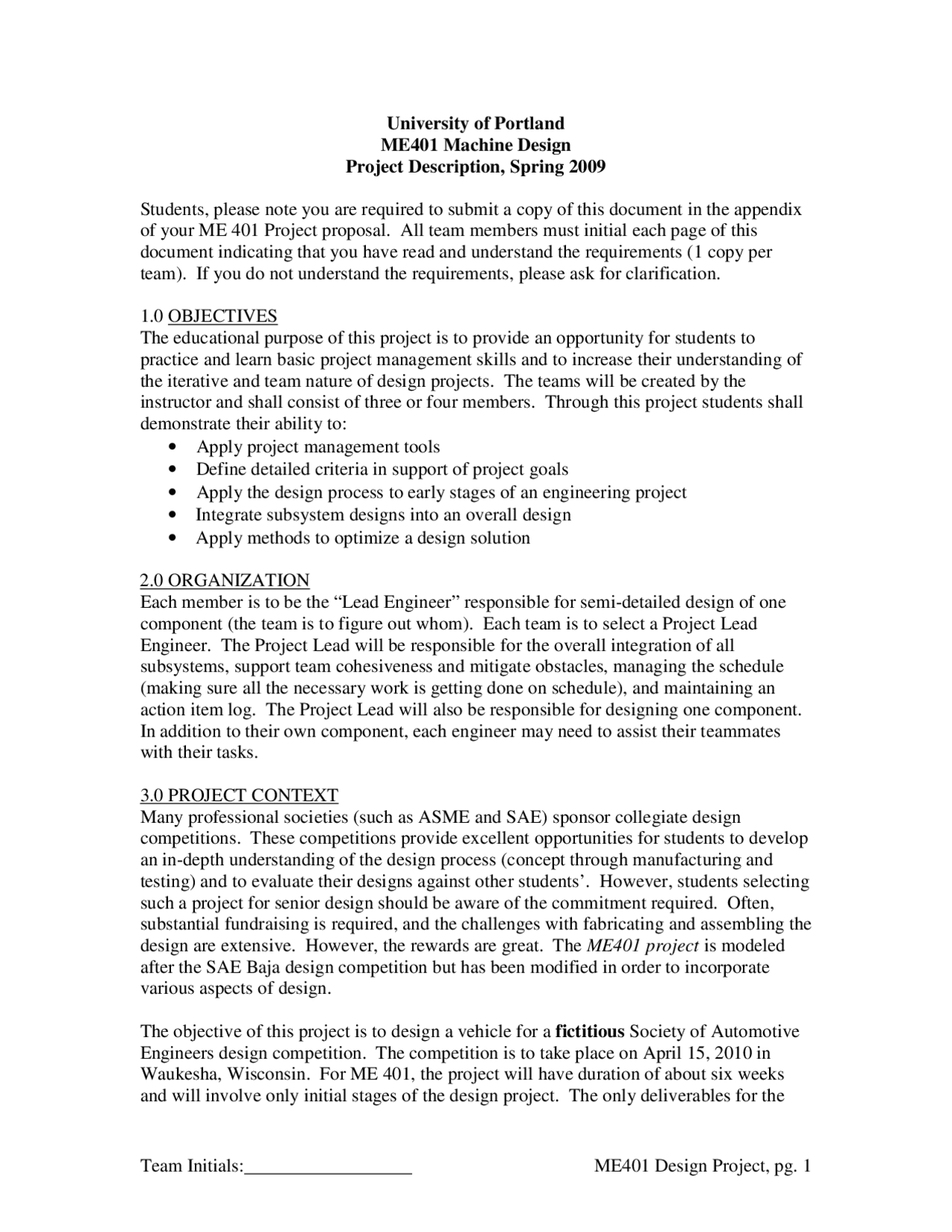 Purpose and Scope of Machine Design - Project 9 | ME 401 - Docsity