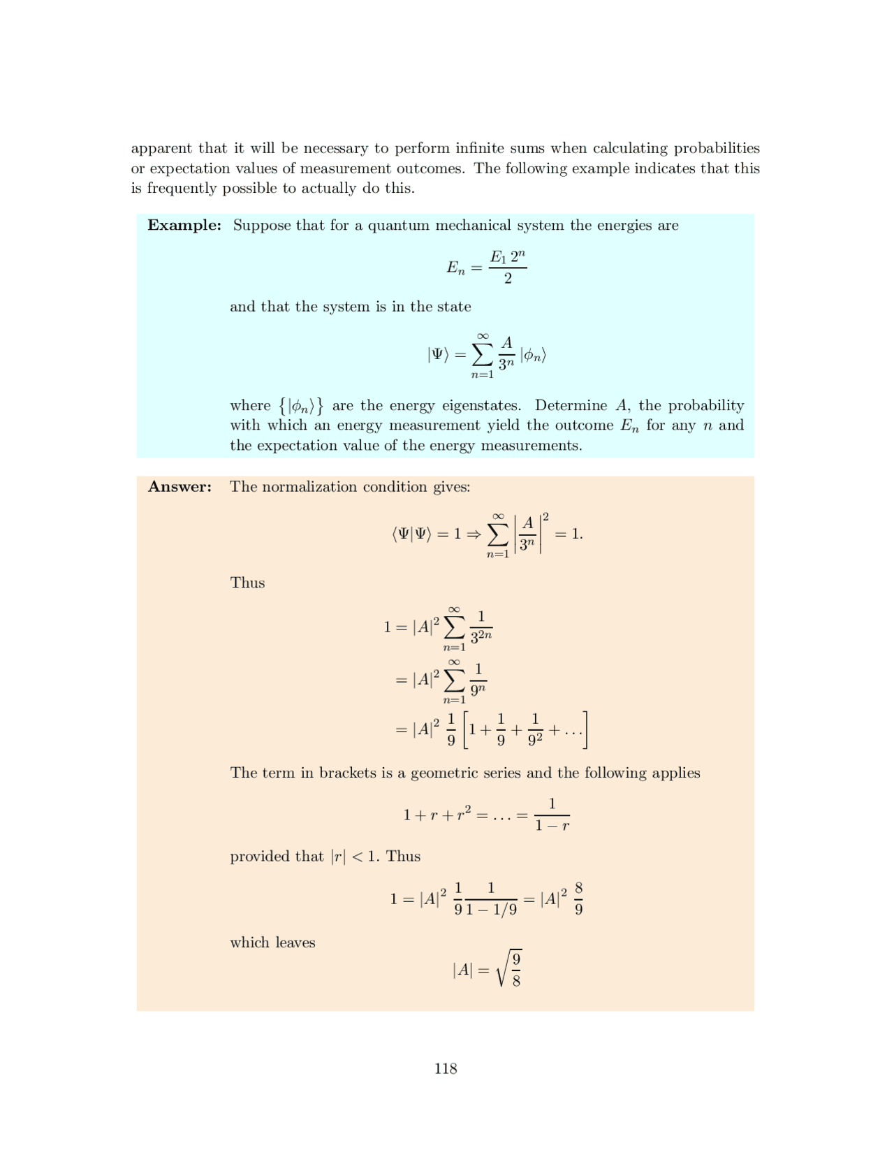 Quantum Theory I - Sample Examples with Resolution | PHYS 321 - Docsity