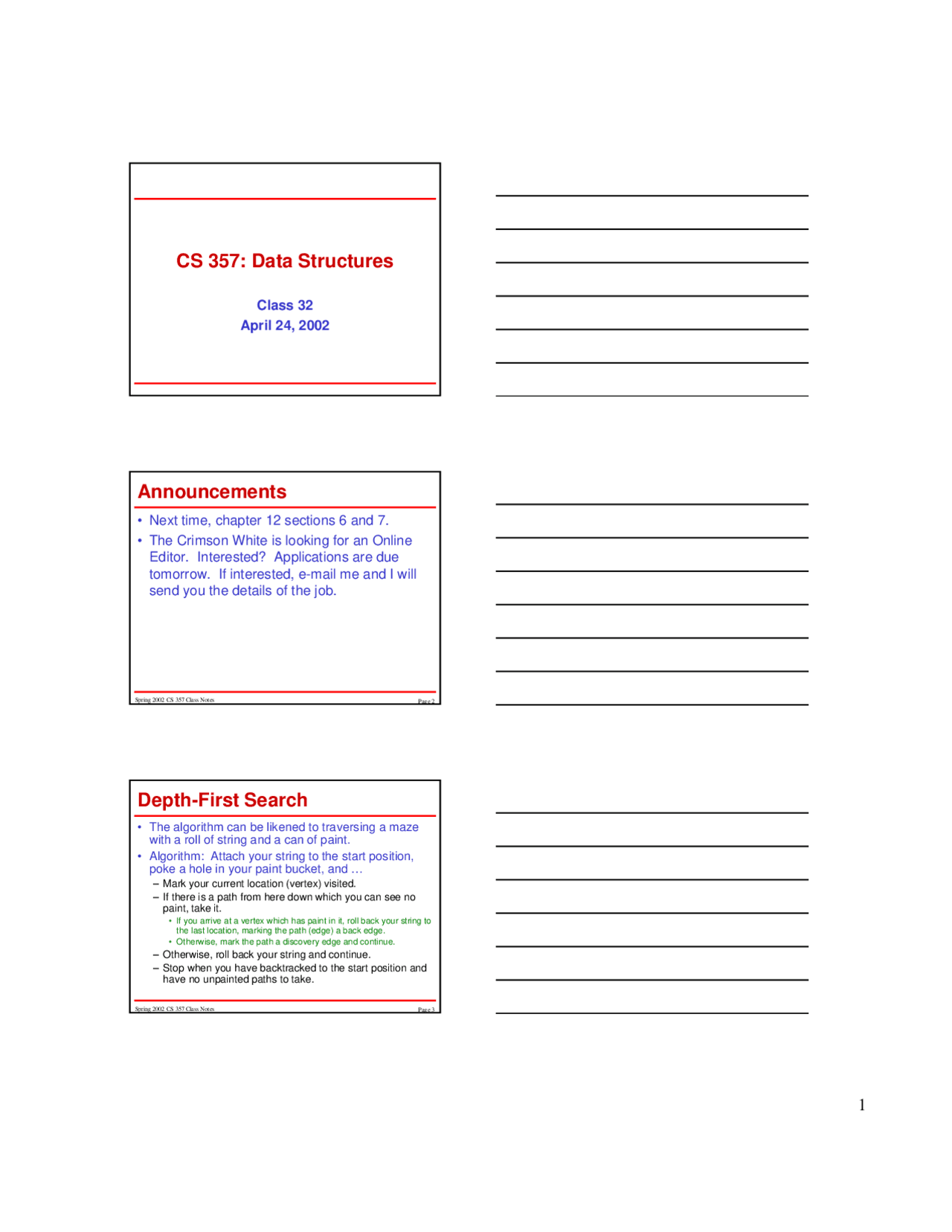 Depth First Search, DFS Pseudo Code and Breadth First Search | CS 357 ...