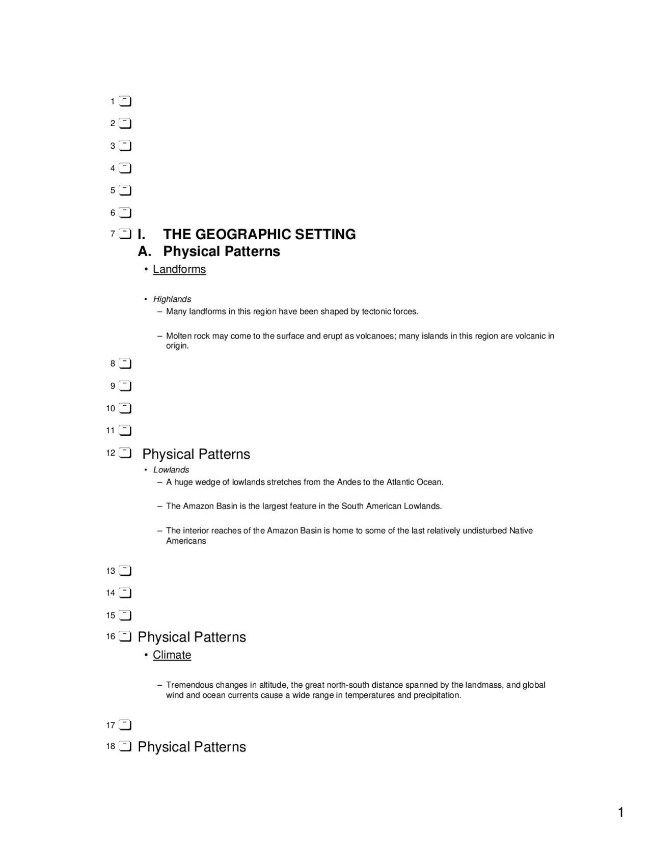 The Geographic Setting Physical Patterns - Lecture Notes | GEOG 110 ...
