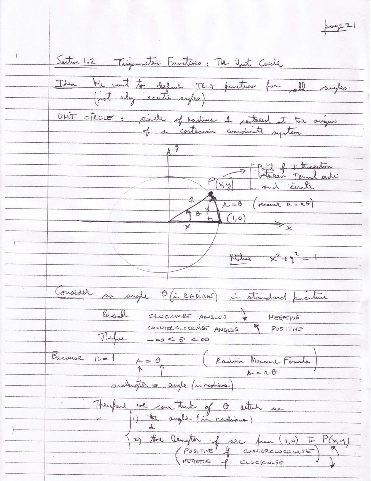 Notes On Trigonometric Functions Plane Trigonometry Math 1433 Docsity Notes On Trigonometric Functions Plane Trigonometry Math 1433 Docsity