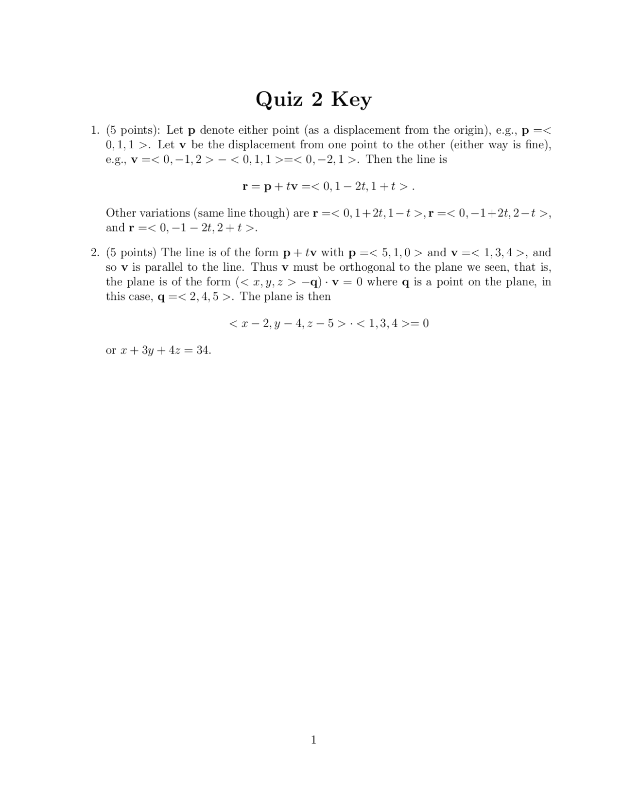 Practice Quiz 2 With Answer Key Calculus Iii Ma 113 Docsity Practice Quiz 2 With Answer Key Calculus Iii Ma 113 Docsity