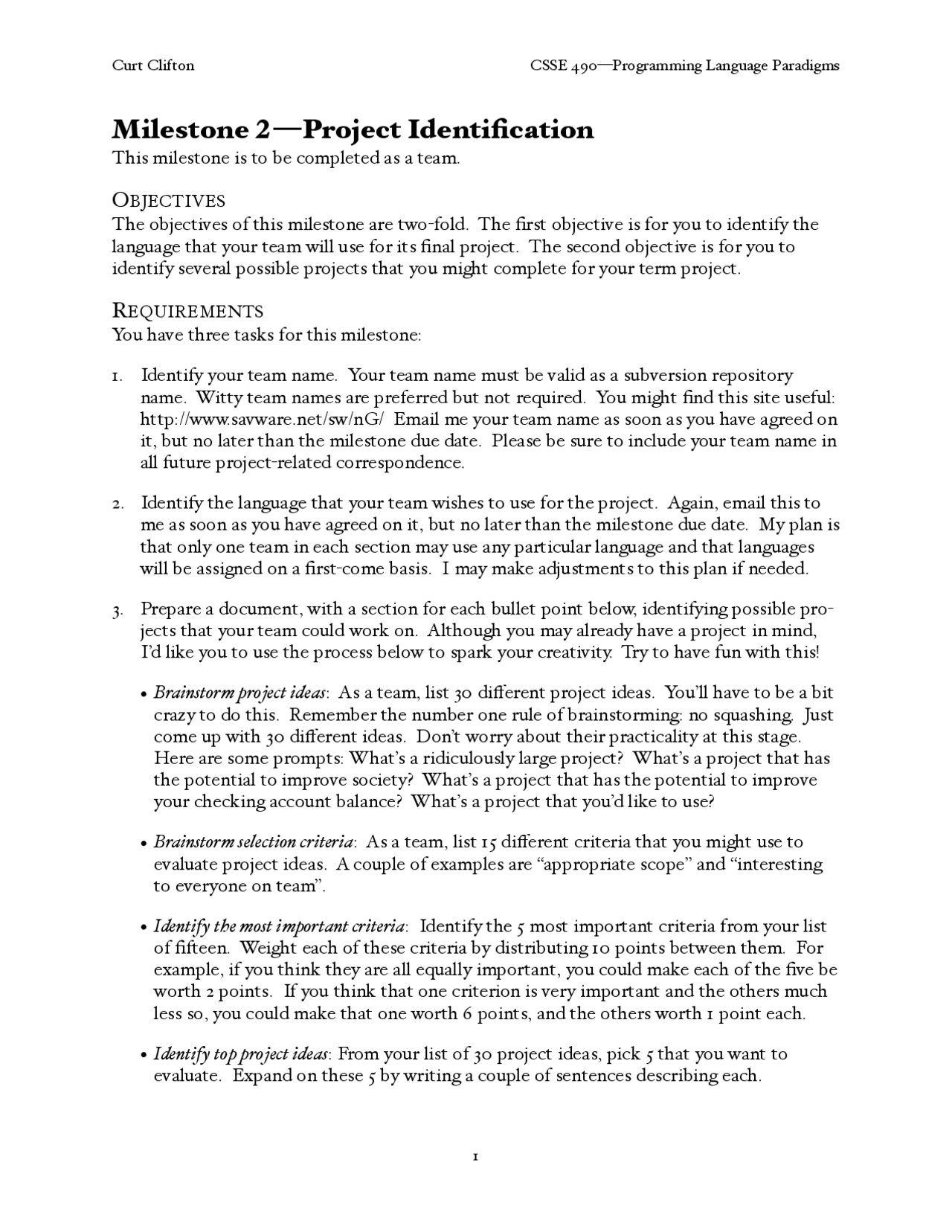 Milestone 2-Project Identification - Programming Language Paradigms ...