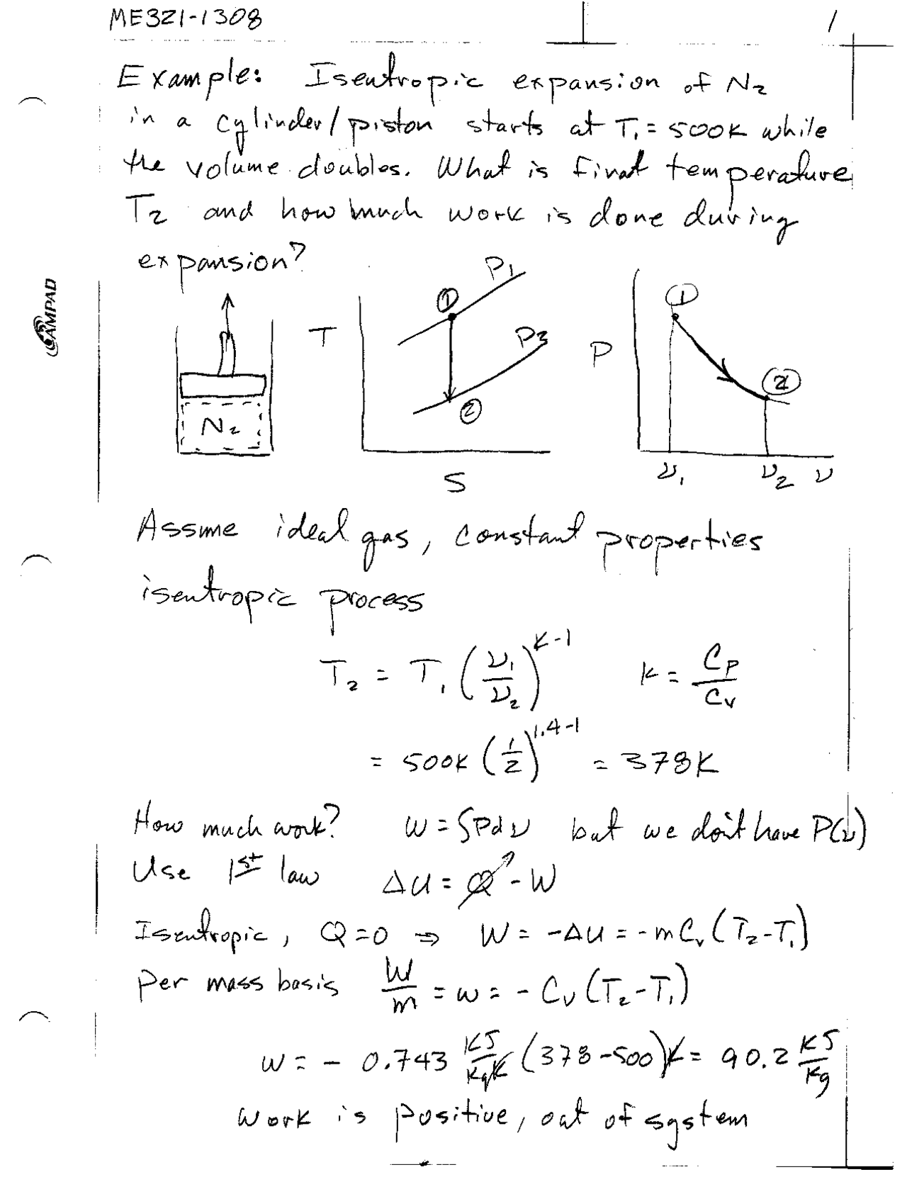 Solved Problems on Engineering Thermodynamics - Handwritten Notes | ME ...